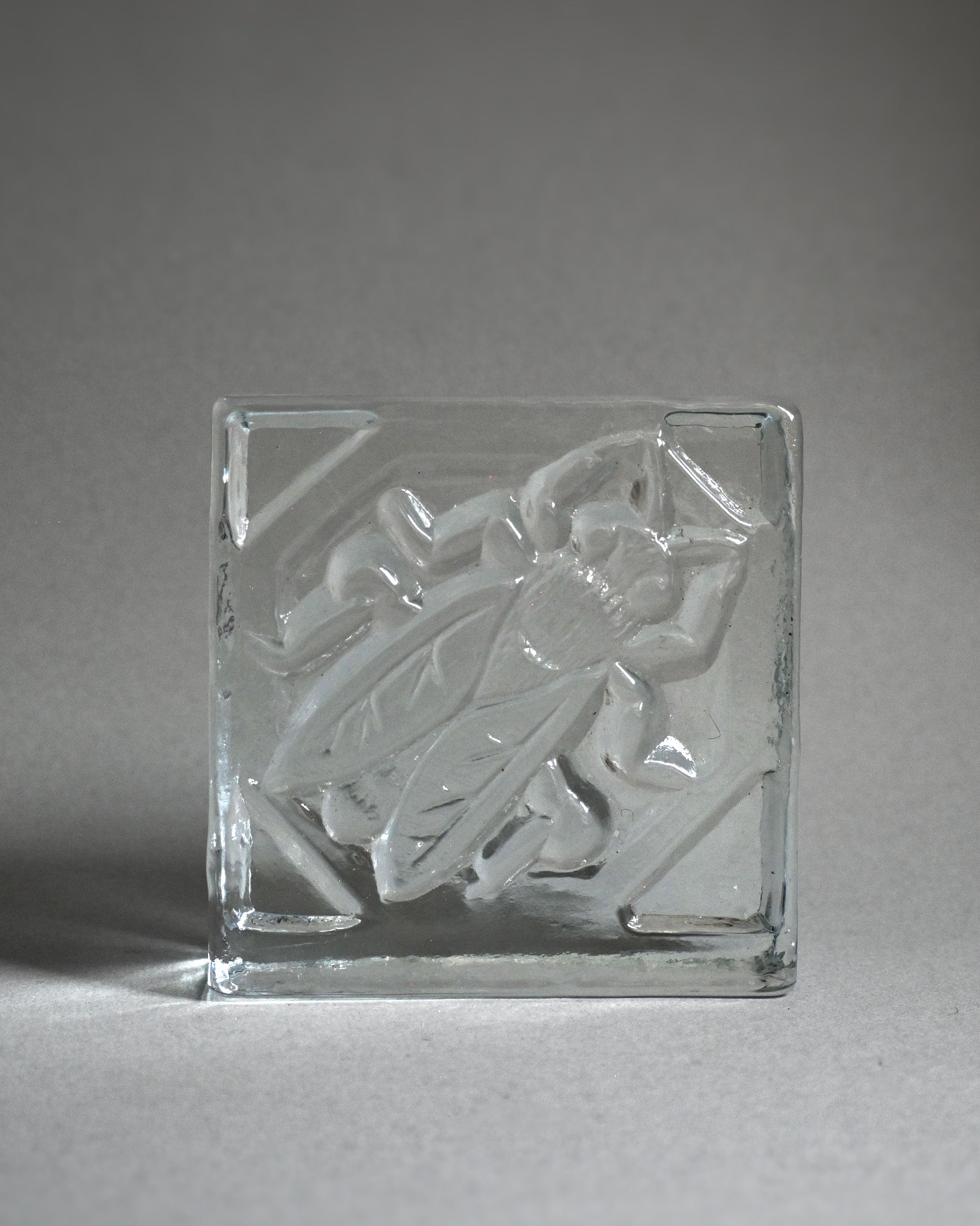 Mid-Century Heavy Glass Paperweight