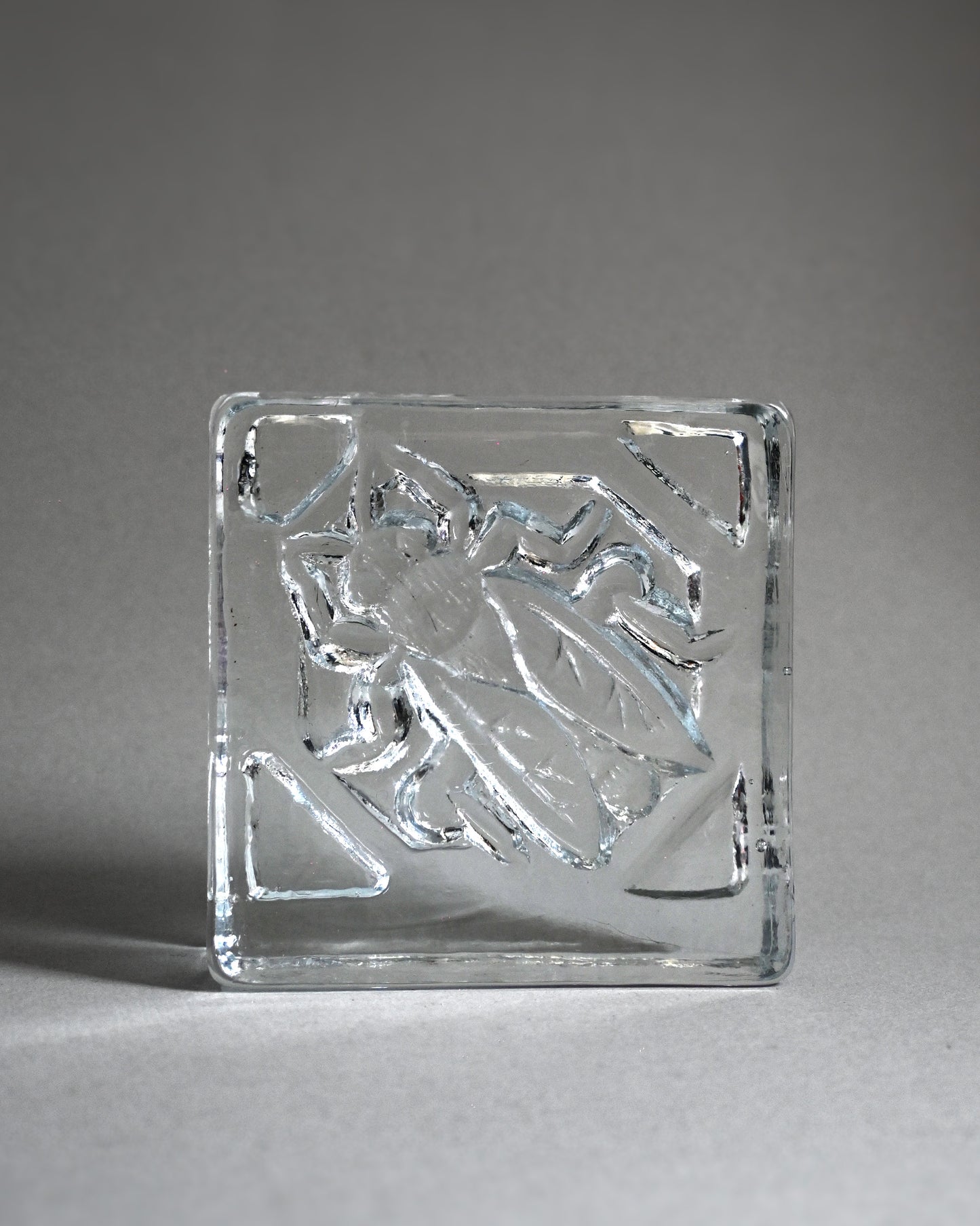 Mid-Century Heavy Glass Paperweight