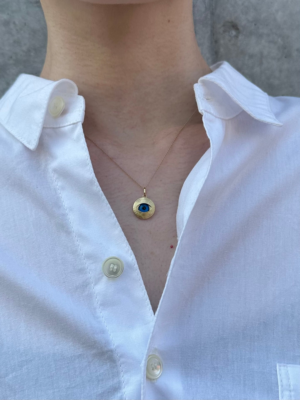 9ct Gold Evil Eye Charm (GDN-25SS011)