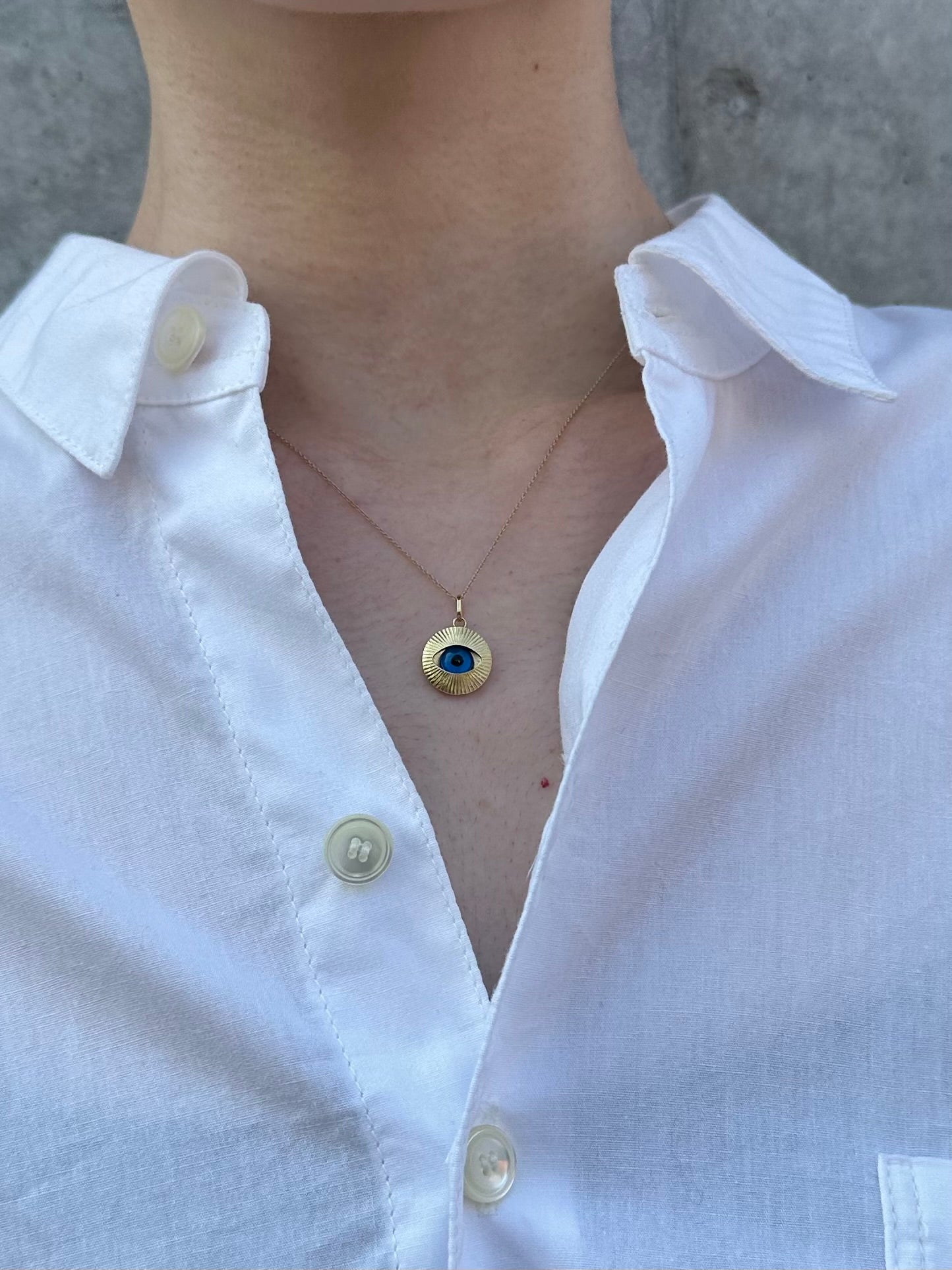 9ct Gold Evil Eye Charm (GDN-25SS011)