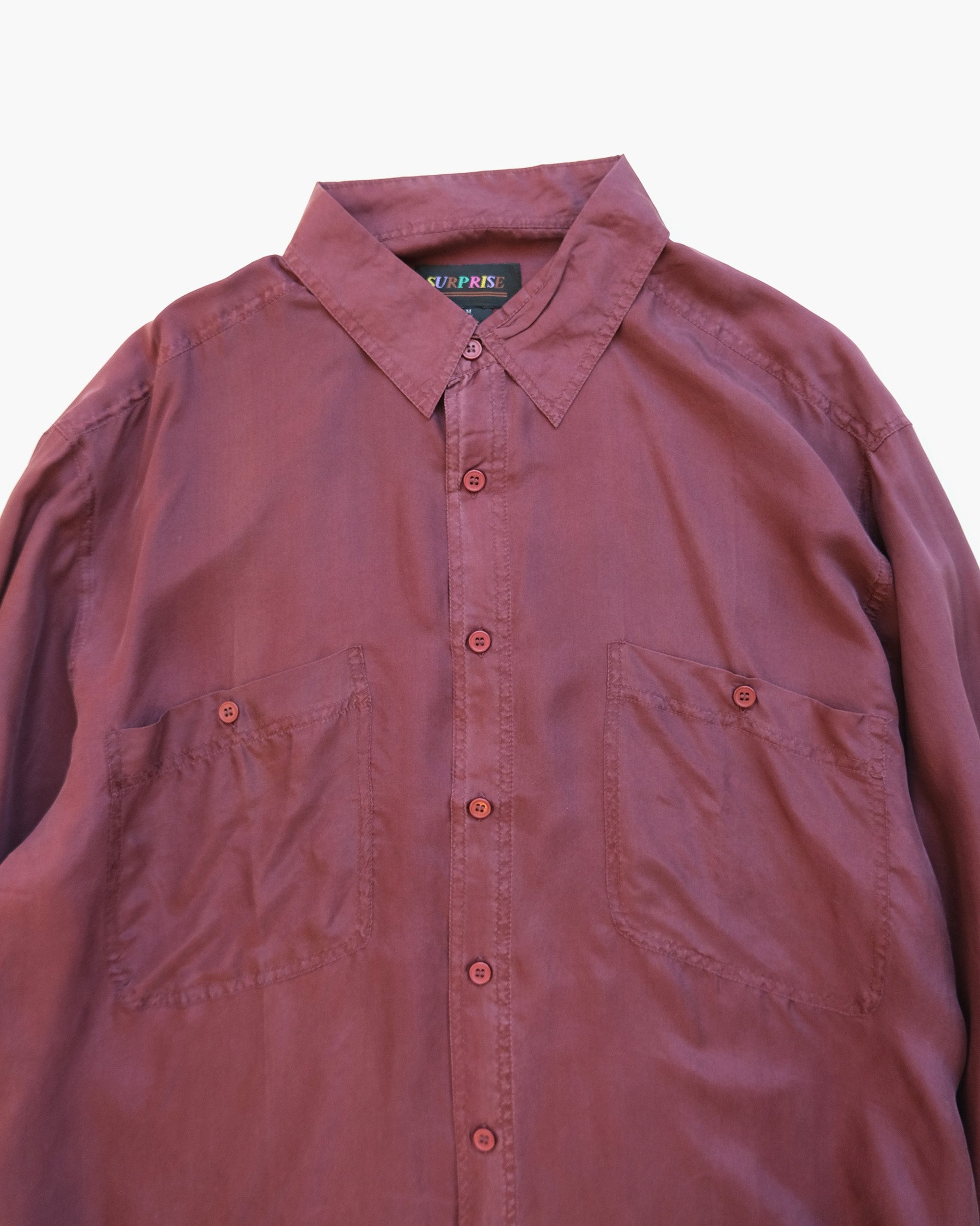 N.O.S  100% Silk Shirts - Wine