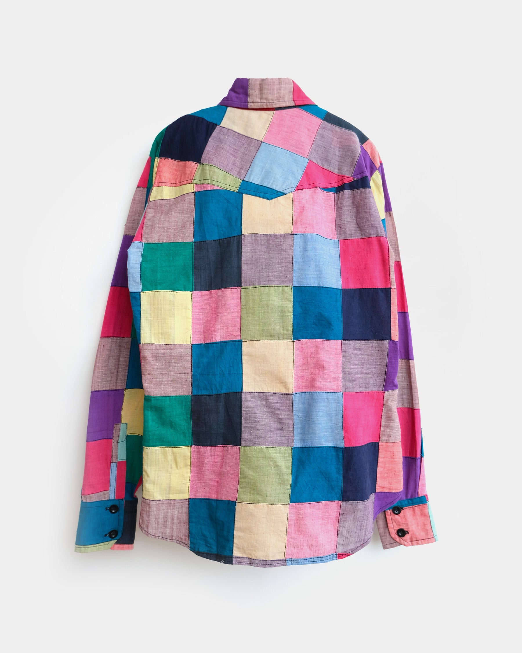 70's Madras Patchwork Shirt