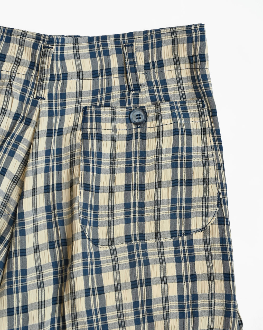 "GOOUCH" Rayon Plaid Shorts
