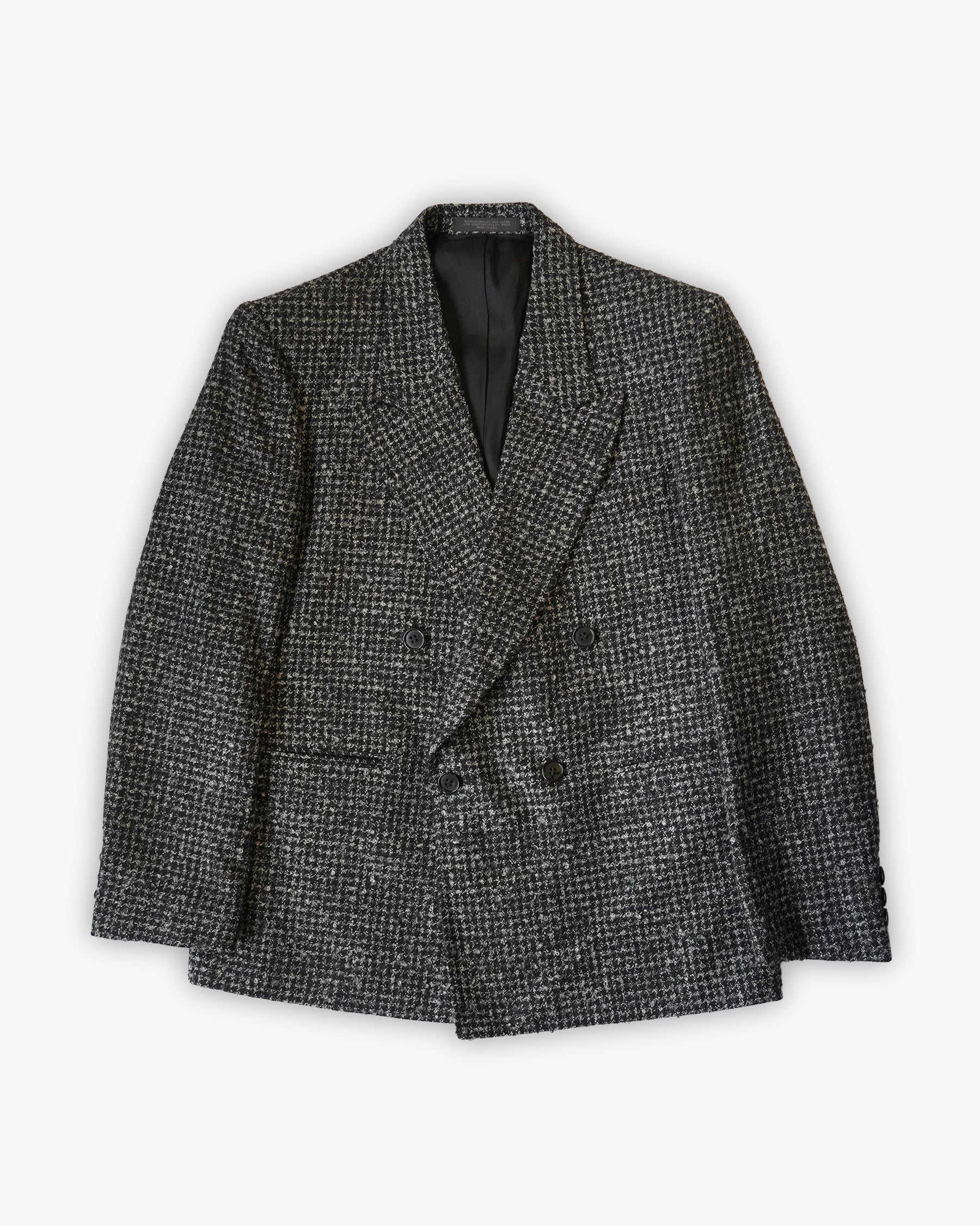 Textured Monochrome Tweed Blazer