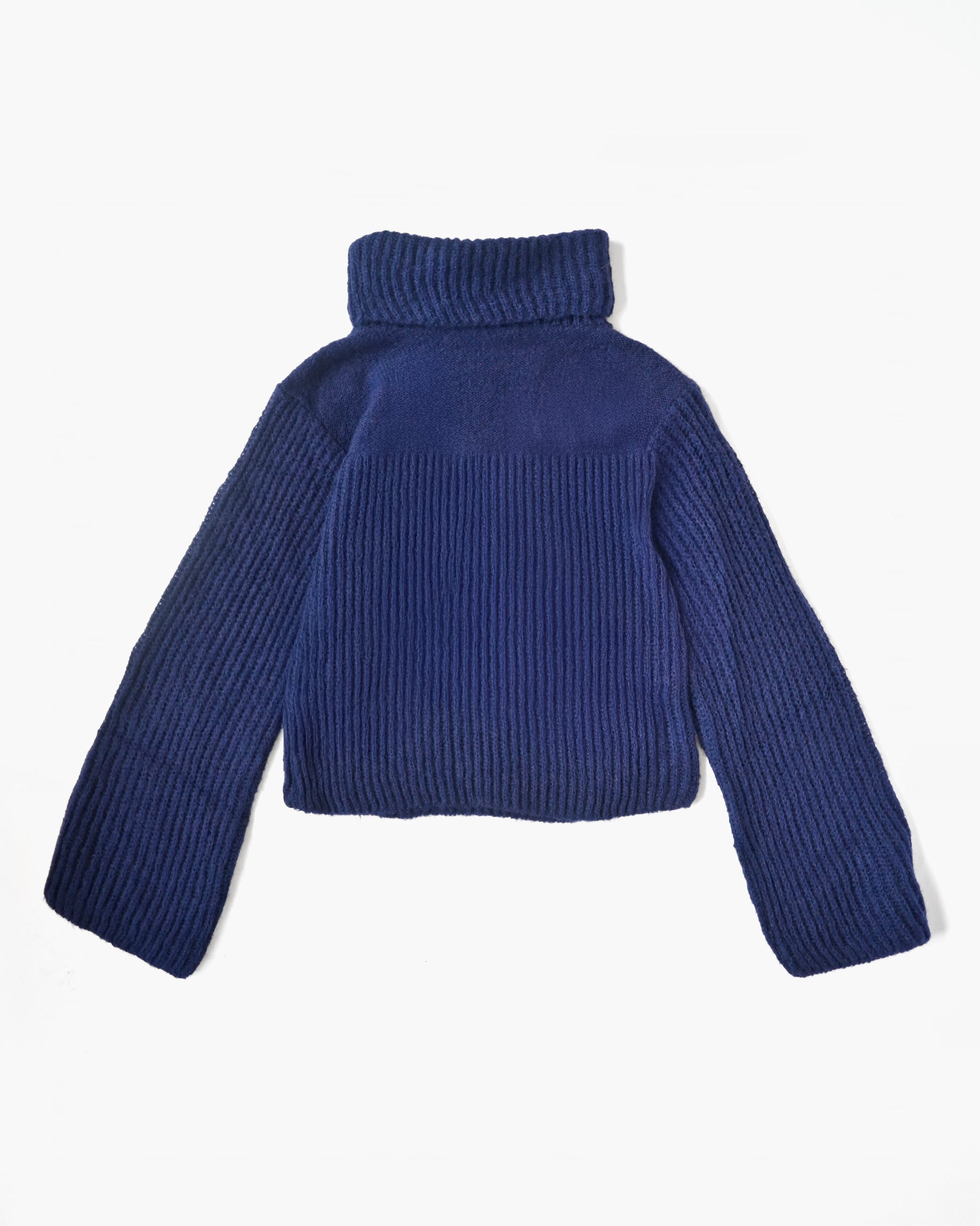 Navy Embroidered Knit