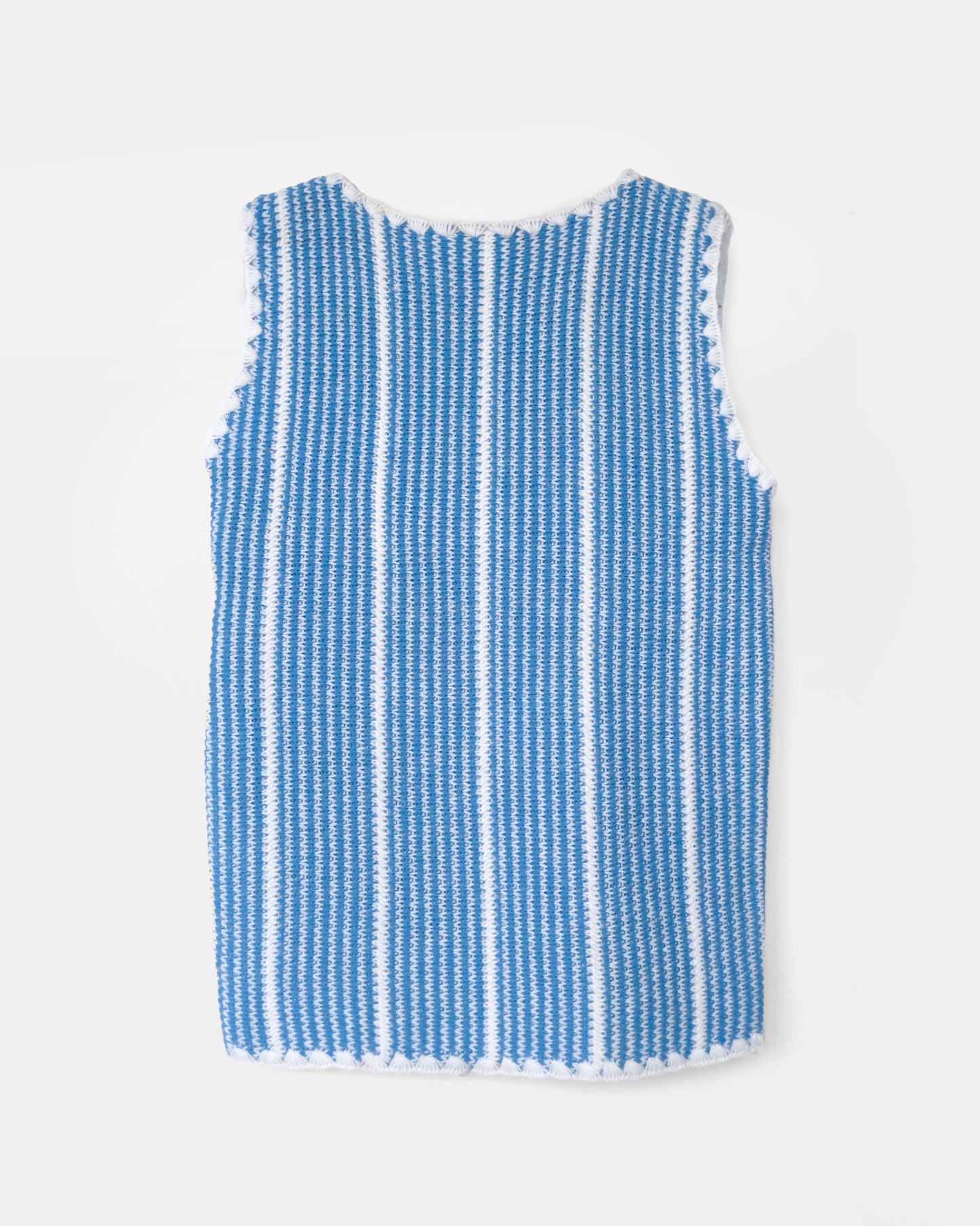 60's~70's Knit Vest - Sky Blue