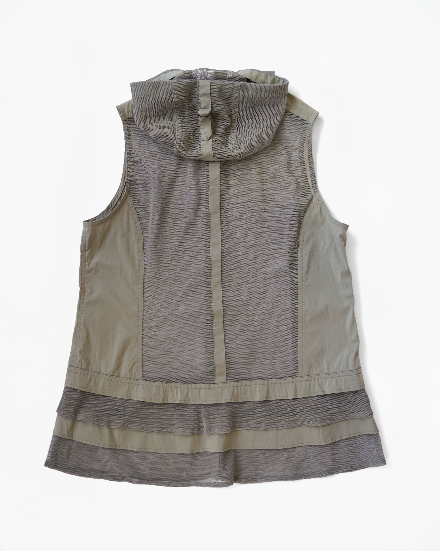 Sleeveless Mesh Hooded Vest
