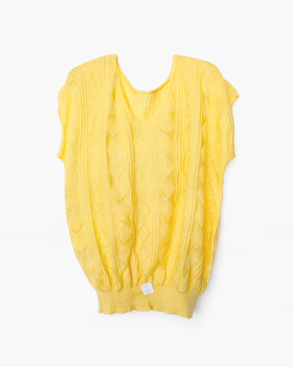 Acrylic V-neck Yellow Sweater