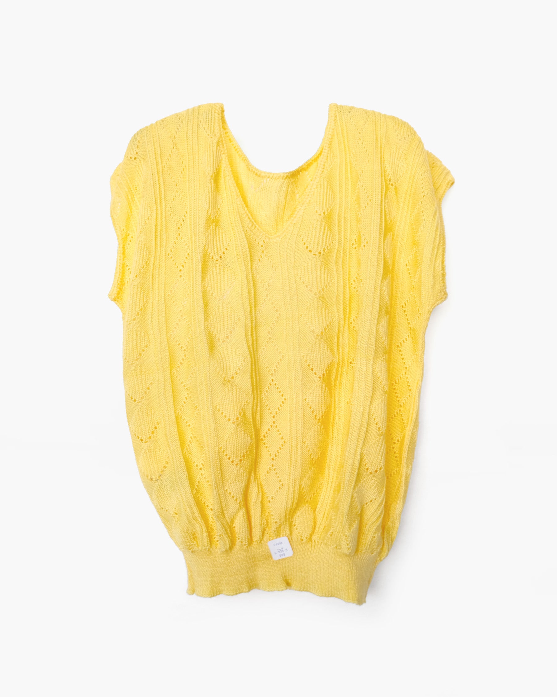 Acrylic V-neck Yellow Sweater