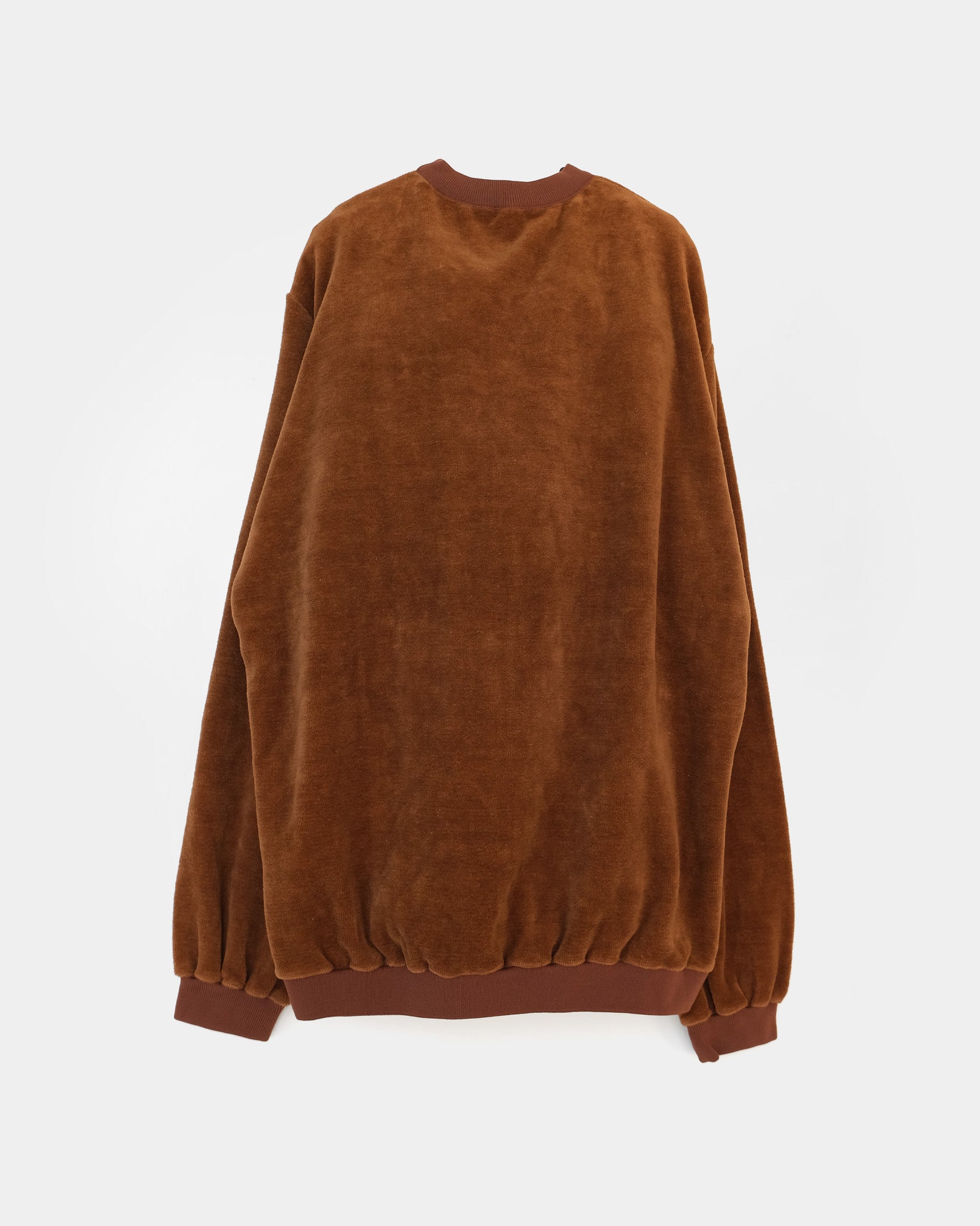 Cotton Velour Sweatshirts - Brown
