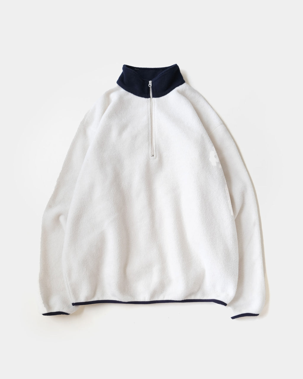 90s Patterned Fleece Zip-Up Pullover