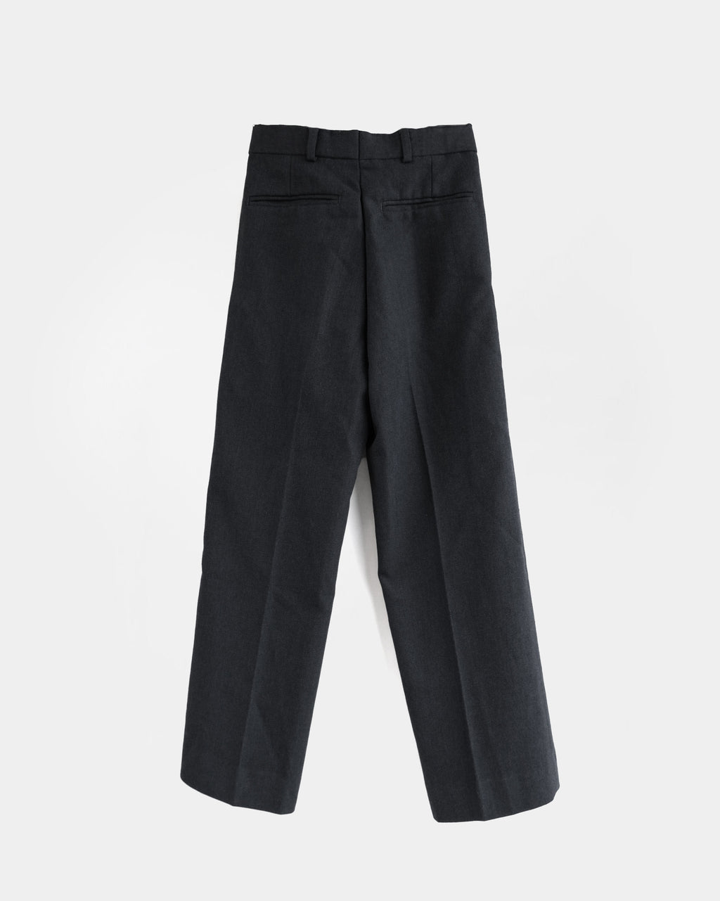 Wool x Poly Black Trousers Made in UK