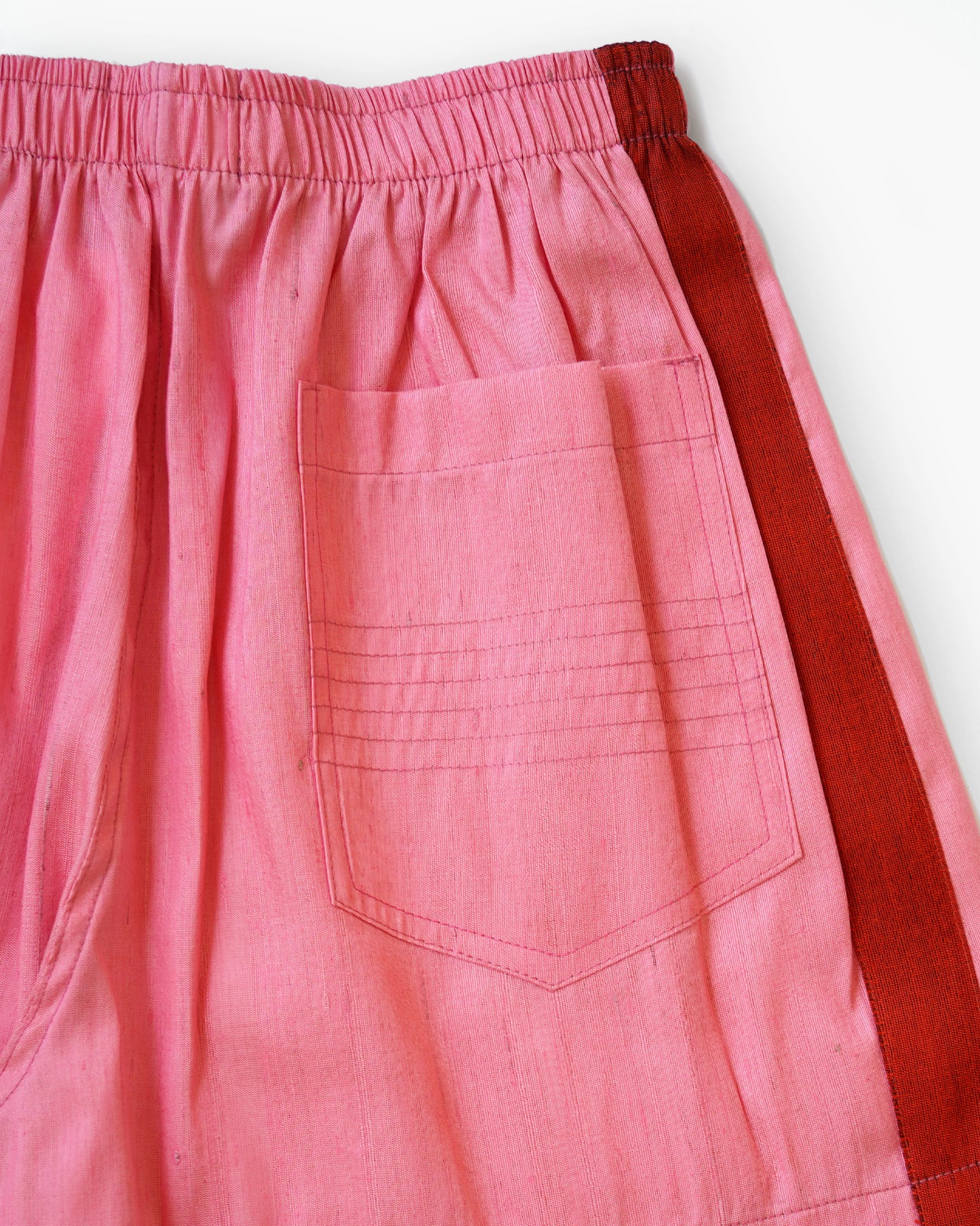 Handwoven Raw Thai Silk Unisex Contrast Shorts