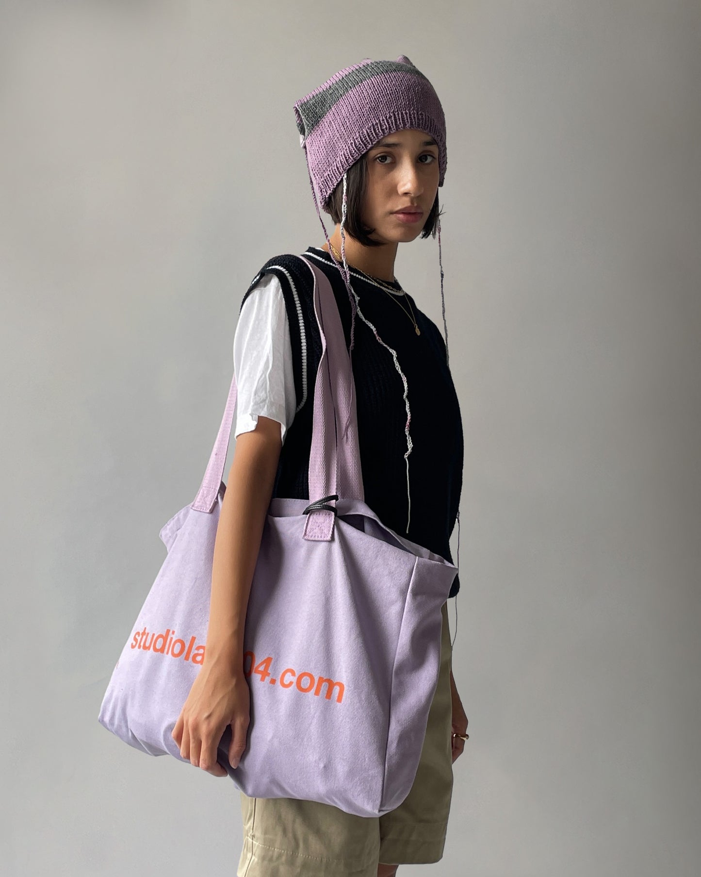 404 Canvas Tote Bag - Purple