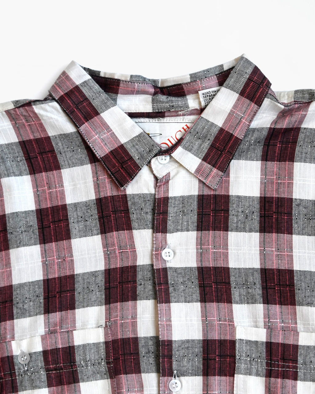 "GOOUCH" Rayon×Cotton Plaid Shirt