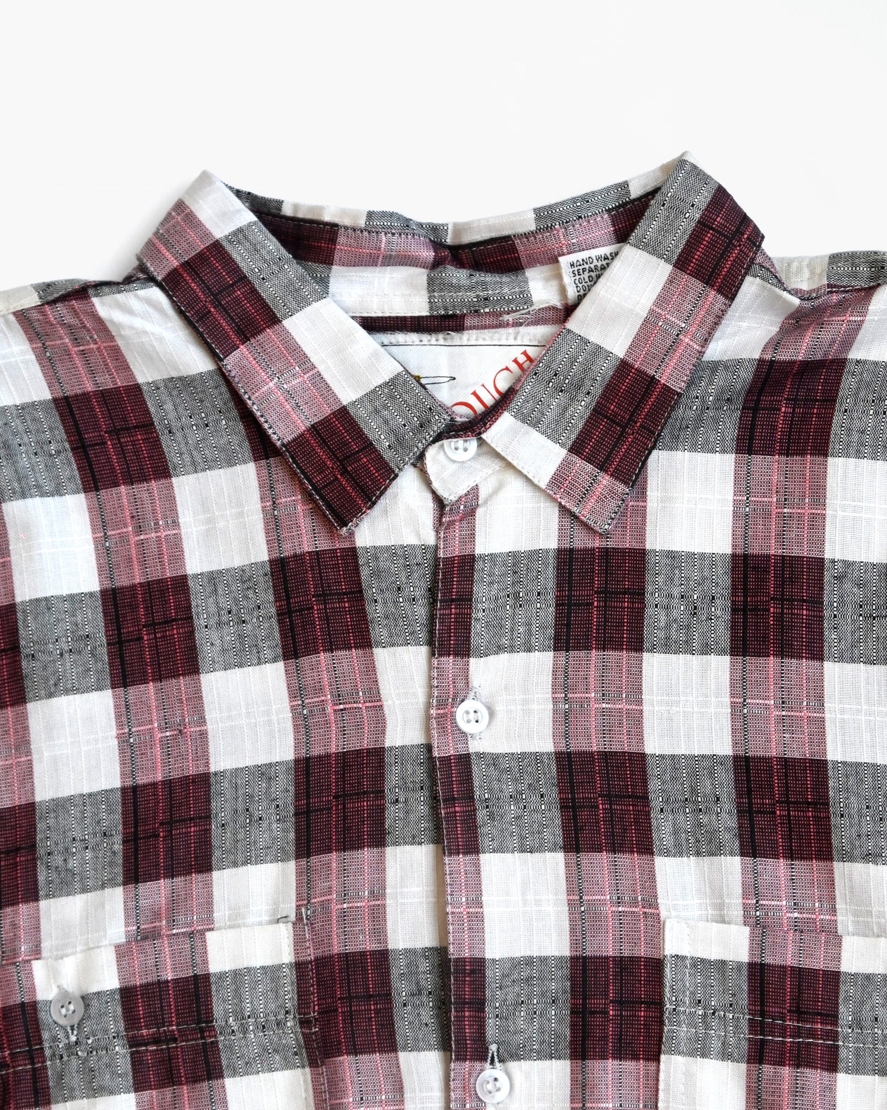 "GOOUCH" Rayon×Cotton Plaid Shirt