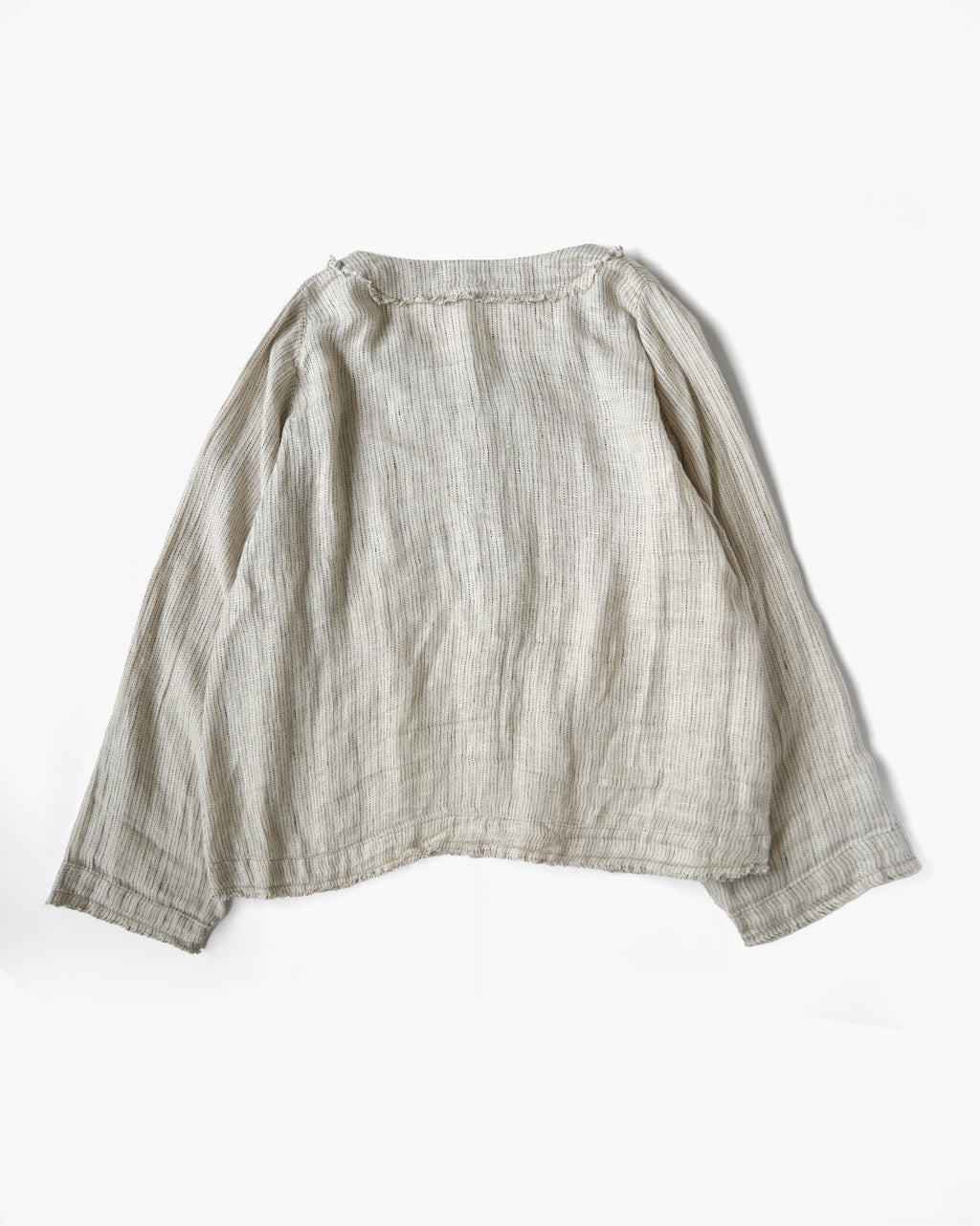 Fringe Trimmed Button Linen Jacket