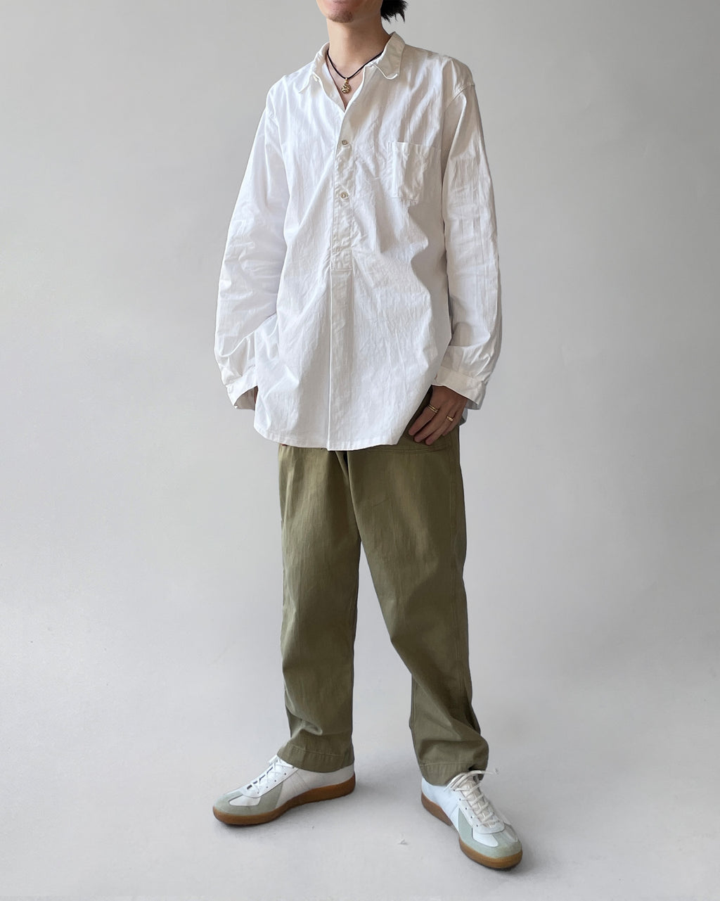 Swedish Pullover Shirt White