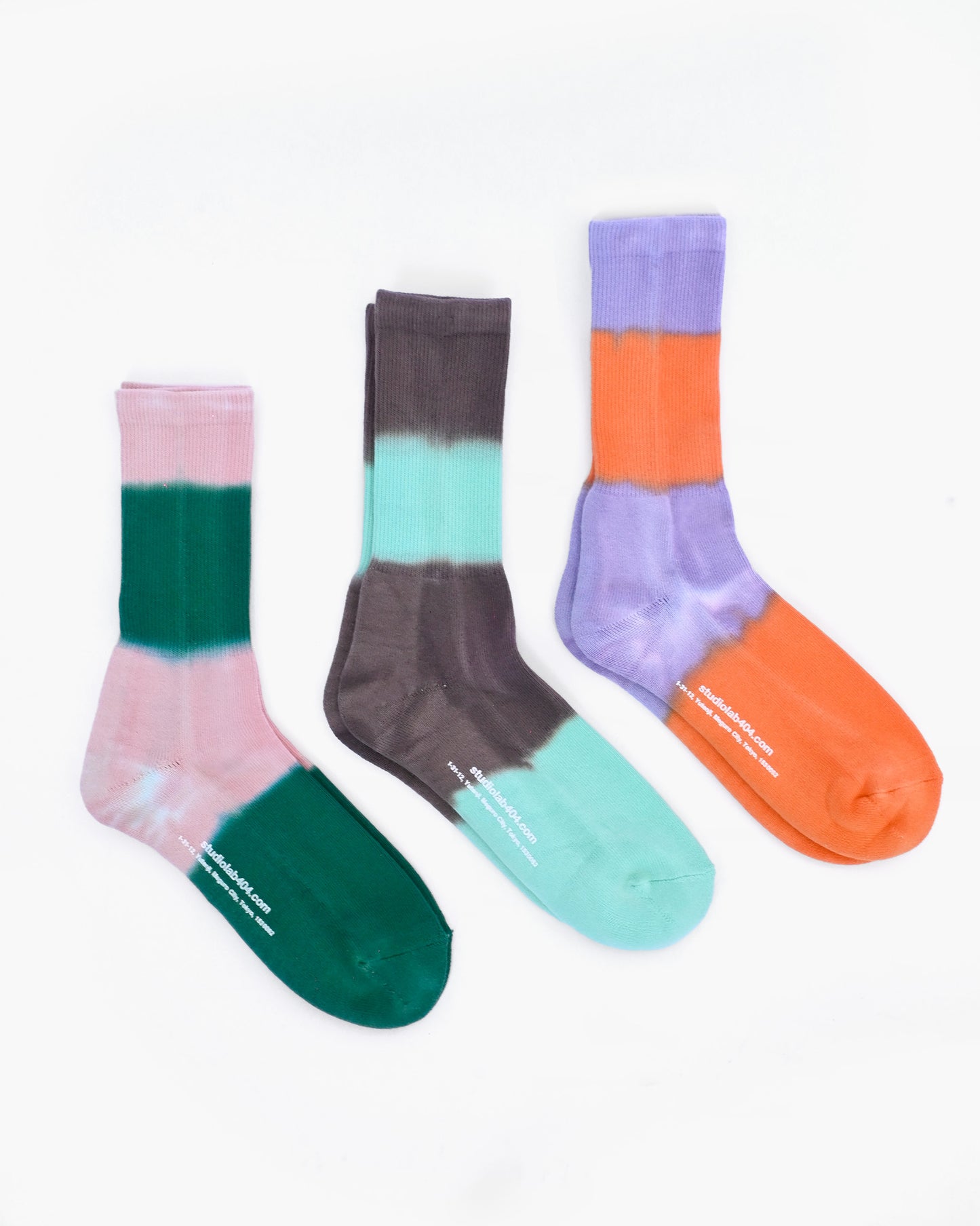 404 Gradation Pile Socks - Mint × Dark Gray