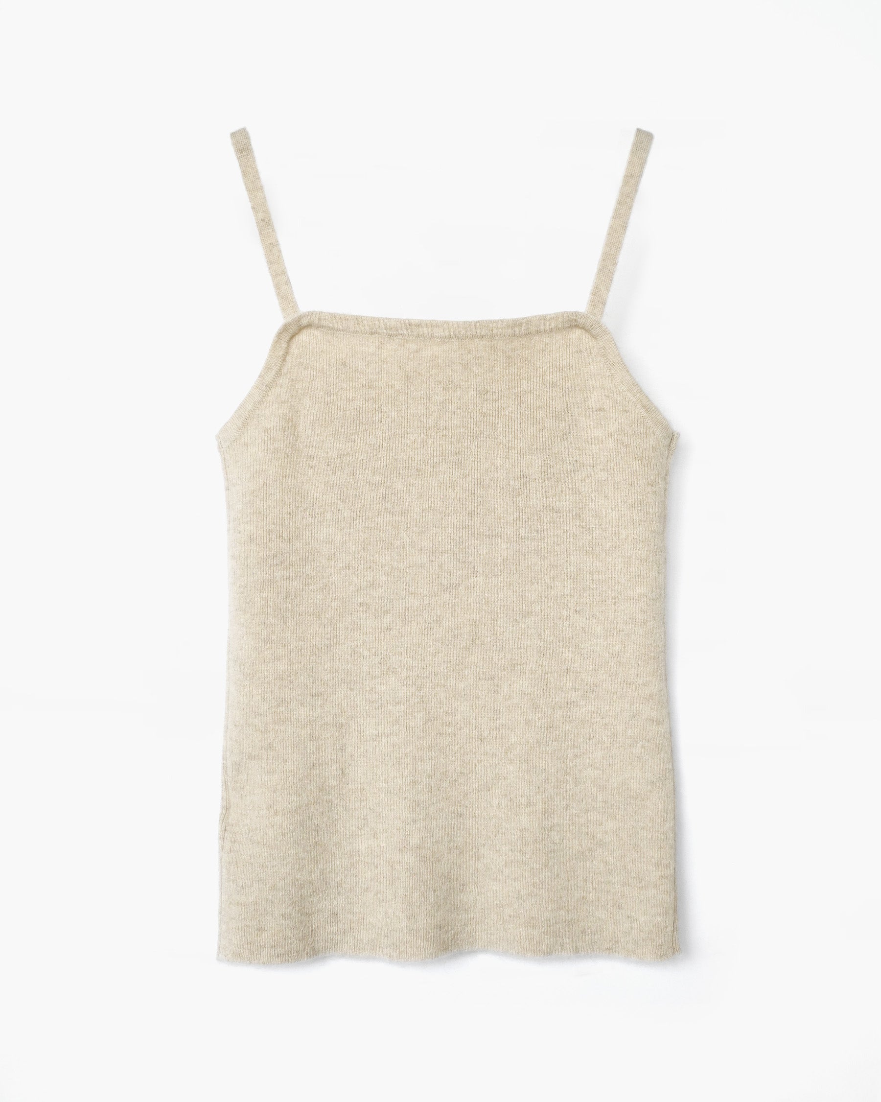 404 Cashmere Rib Tank - Beige