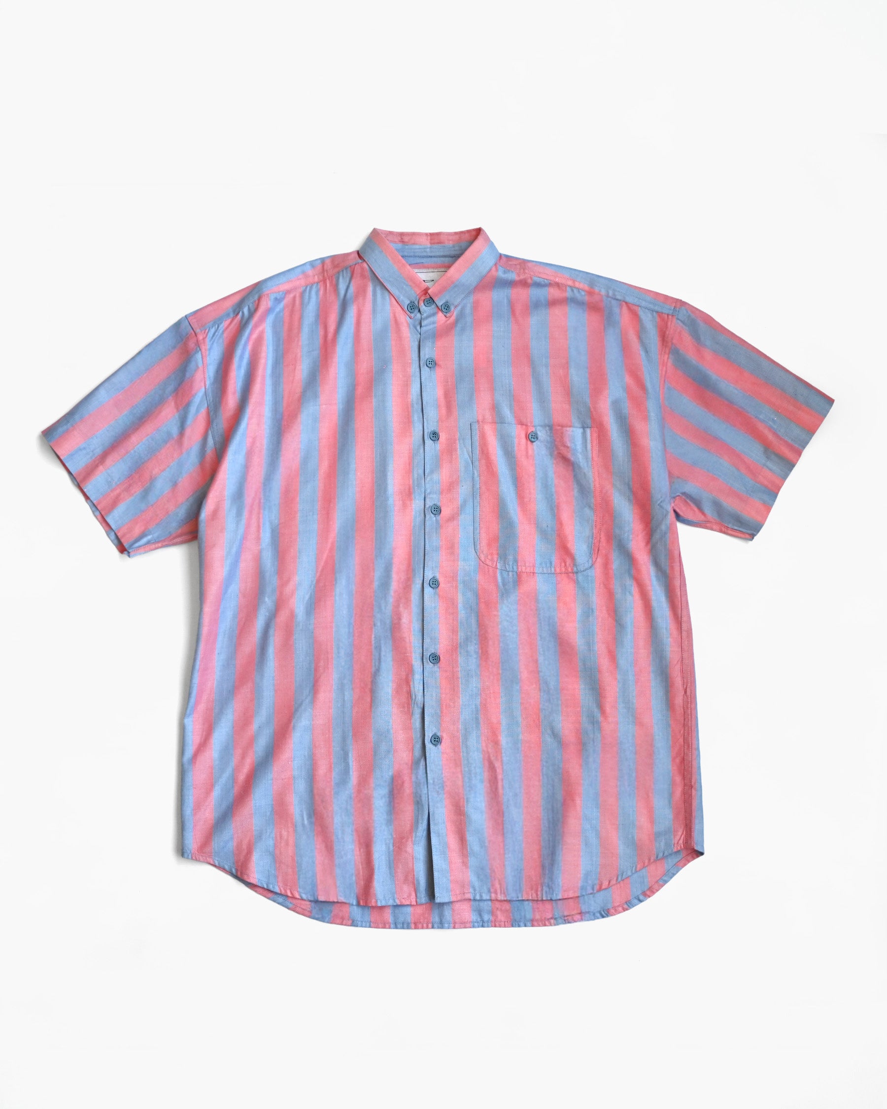 "GOOUCH" Rayon x Cotton Striped Shirt
