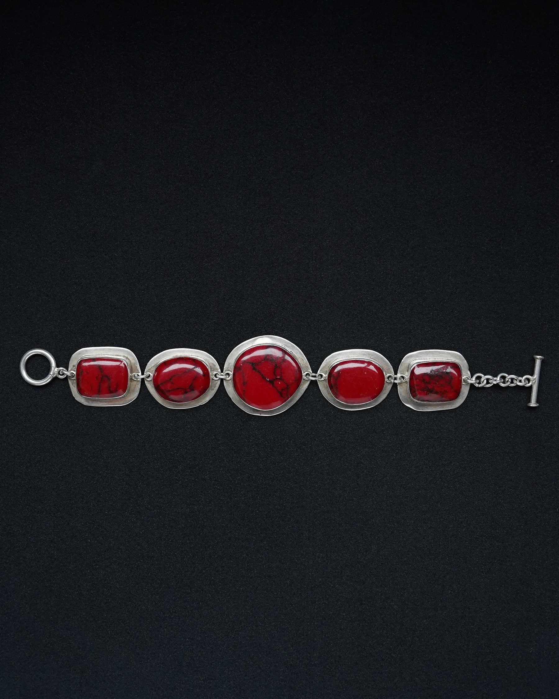 Red Jasper Silver Bracelet (SVBL-26052)