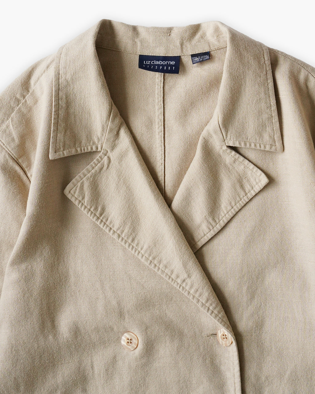 Linen Cotton Double-Breasted Jacket