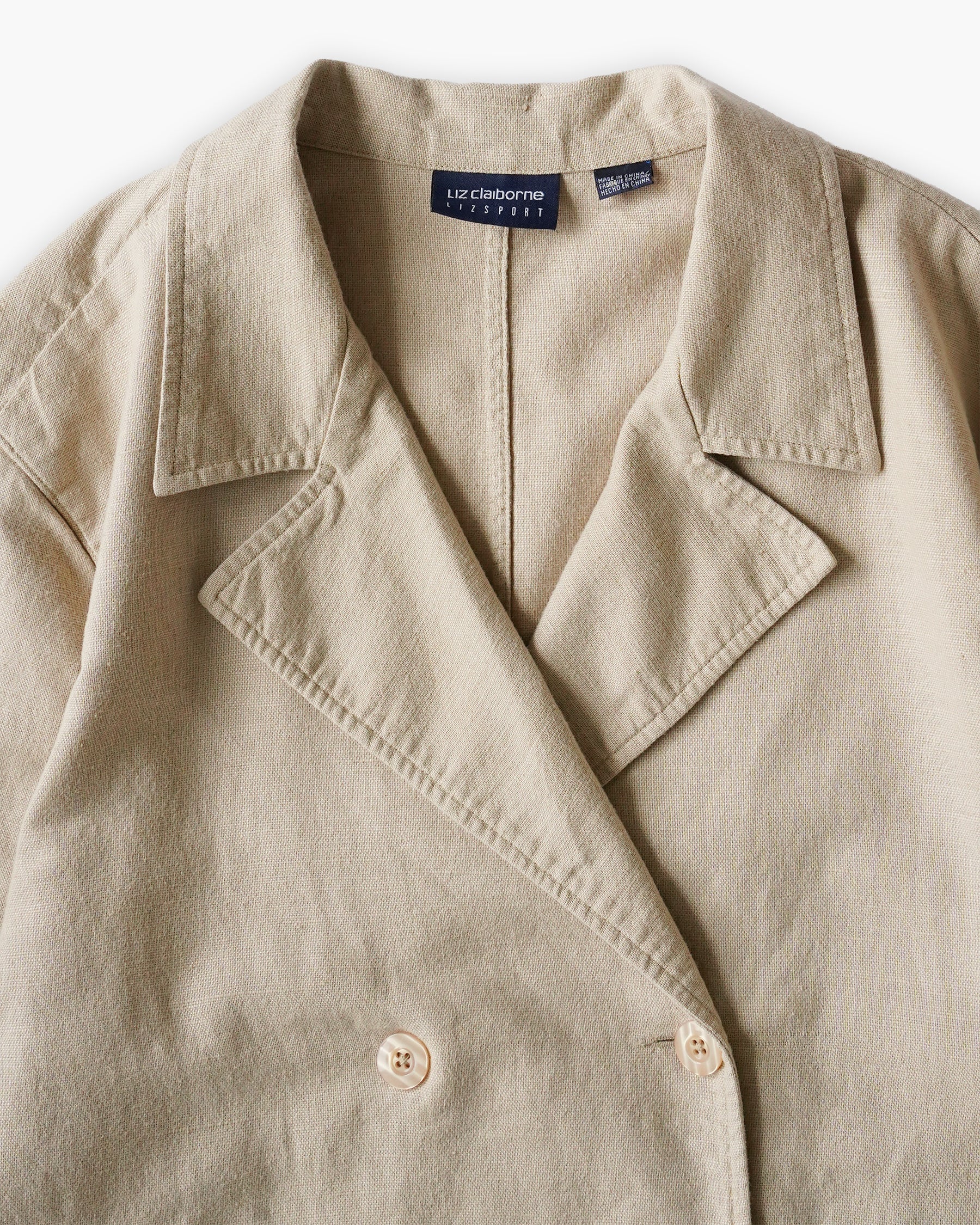 Linen Cotton Double-Breasted Jacket