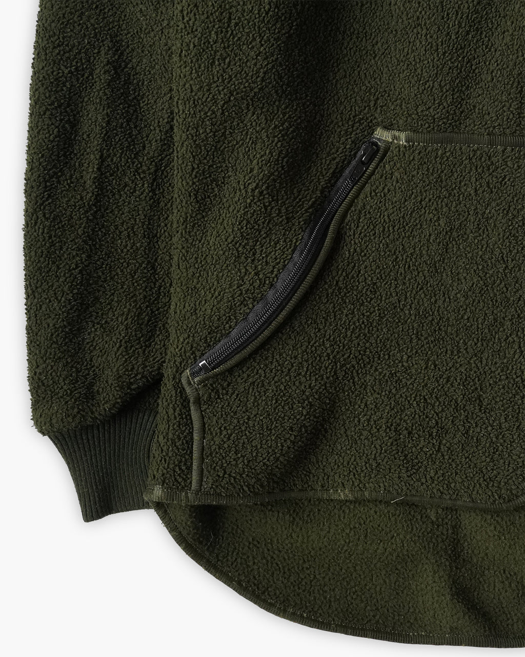 Raglan Fleece Zip Jacket - Olive