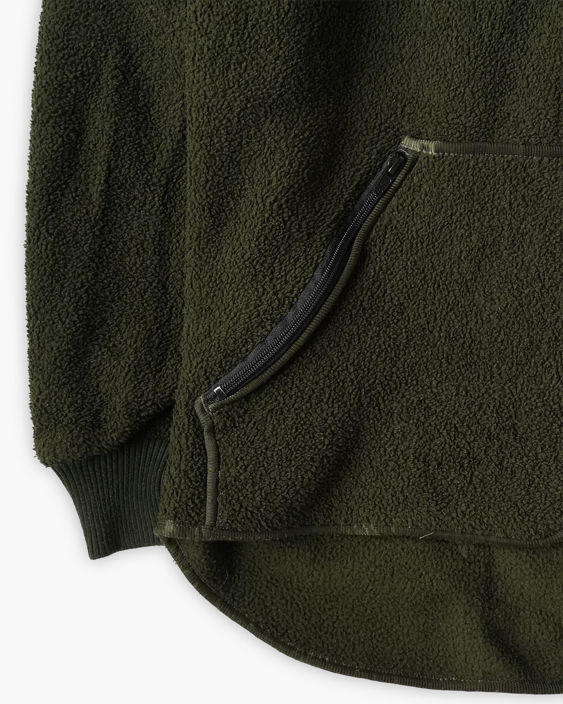 Raglan Fleece Zip Jacket - Olive