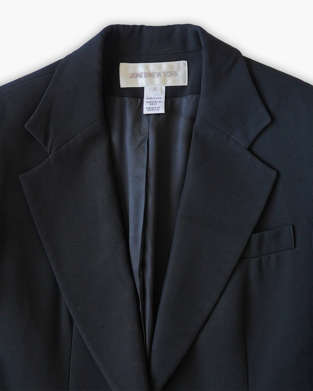 Black Tailored Jacket Made In USA