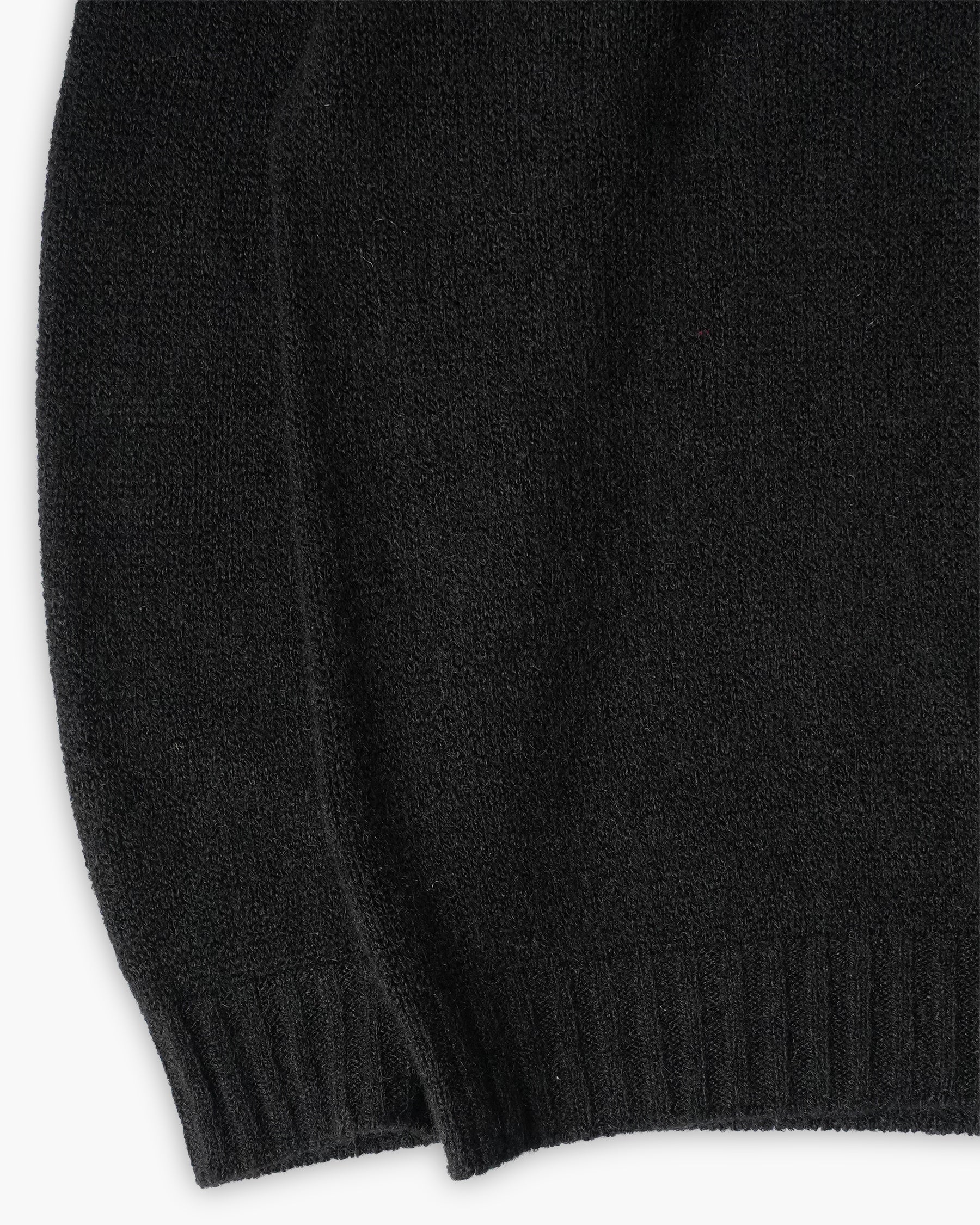 Wool V-Neck Sweater - Black