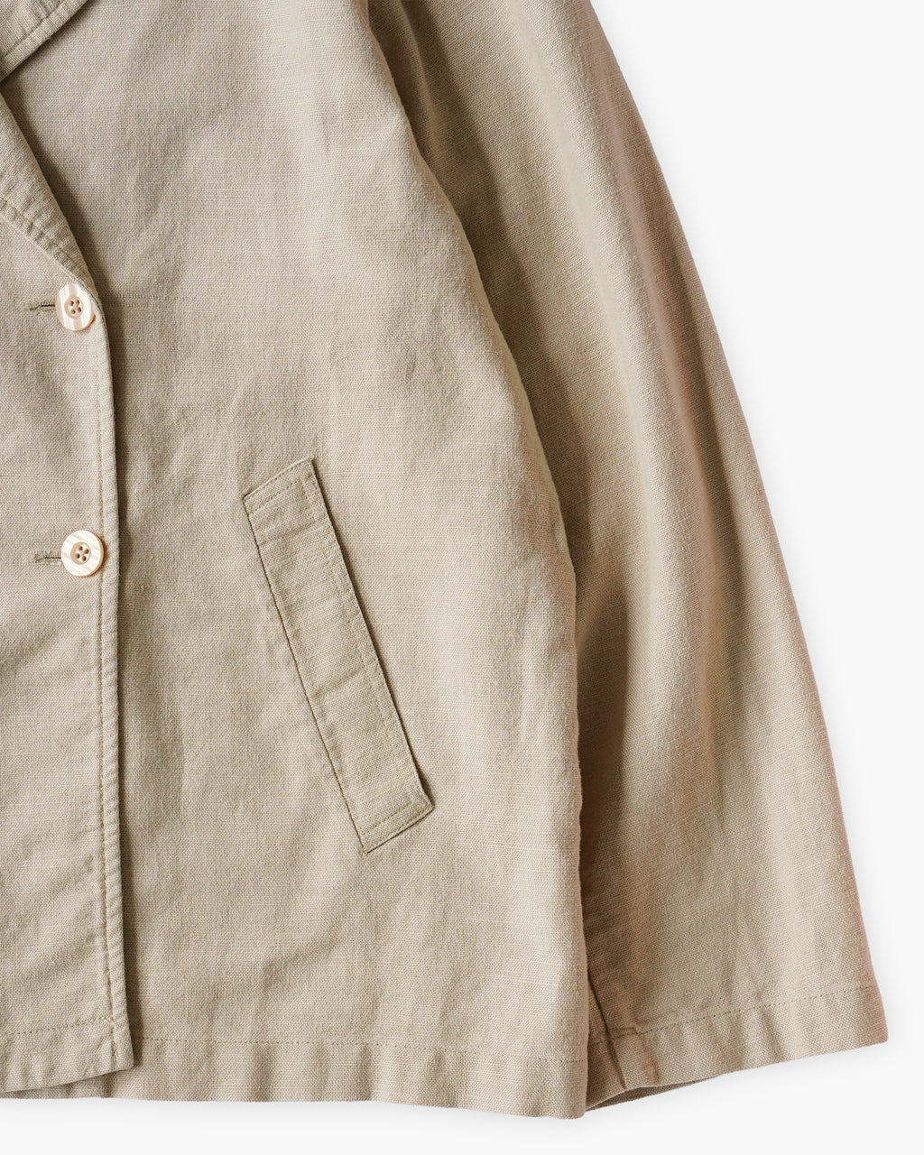 Linen Cotton Double-Breasted Jacket