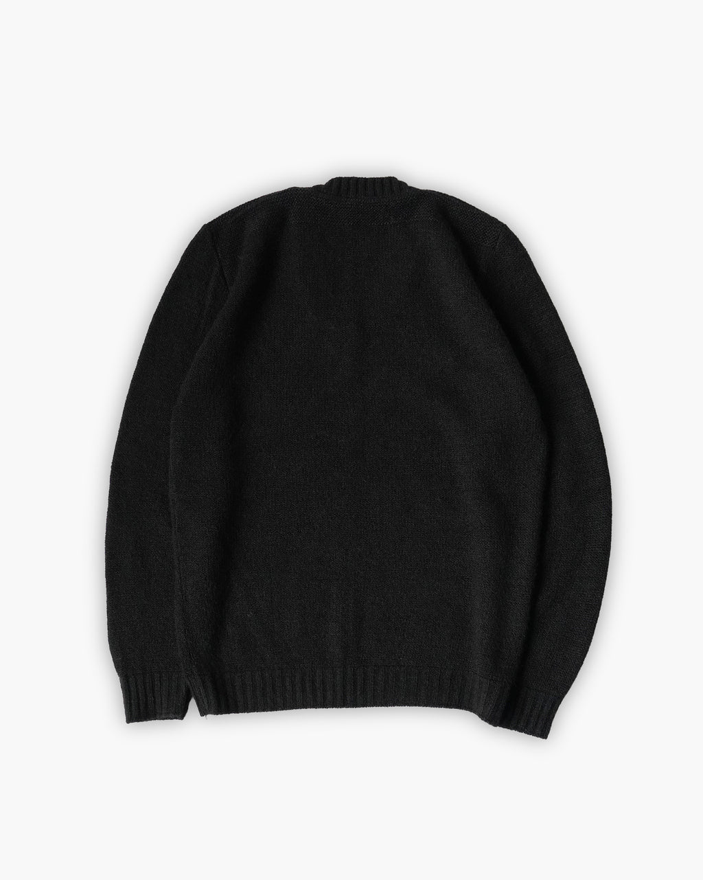 Wool V-Neck Sweater - Black