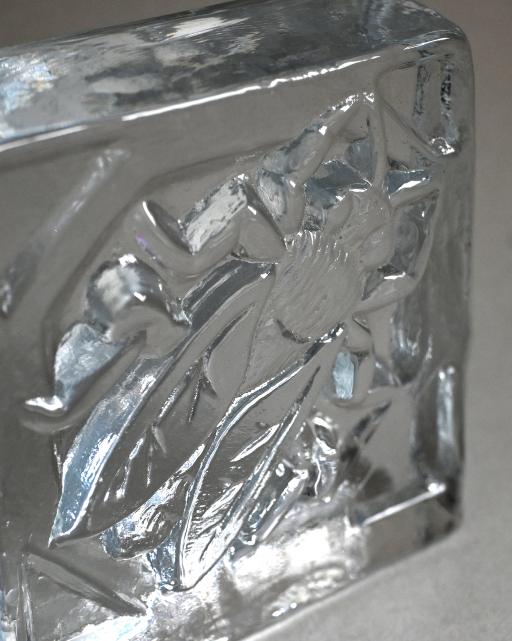 Mid-Century Heavy Glass Paperweight