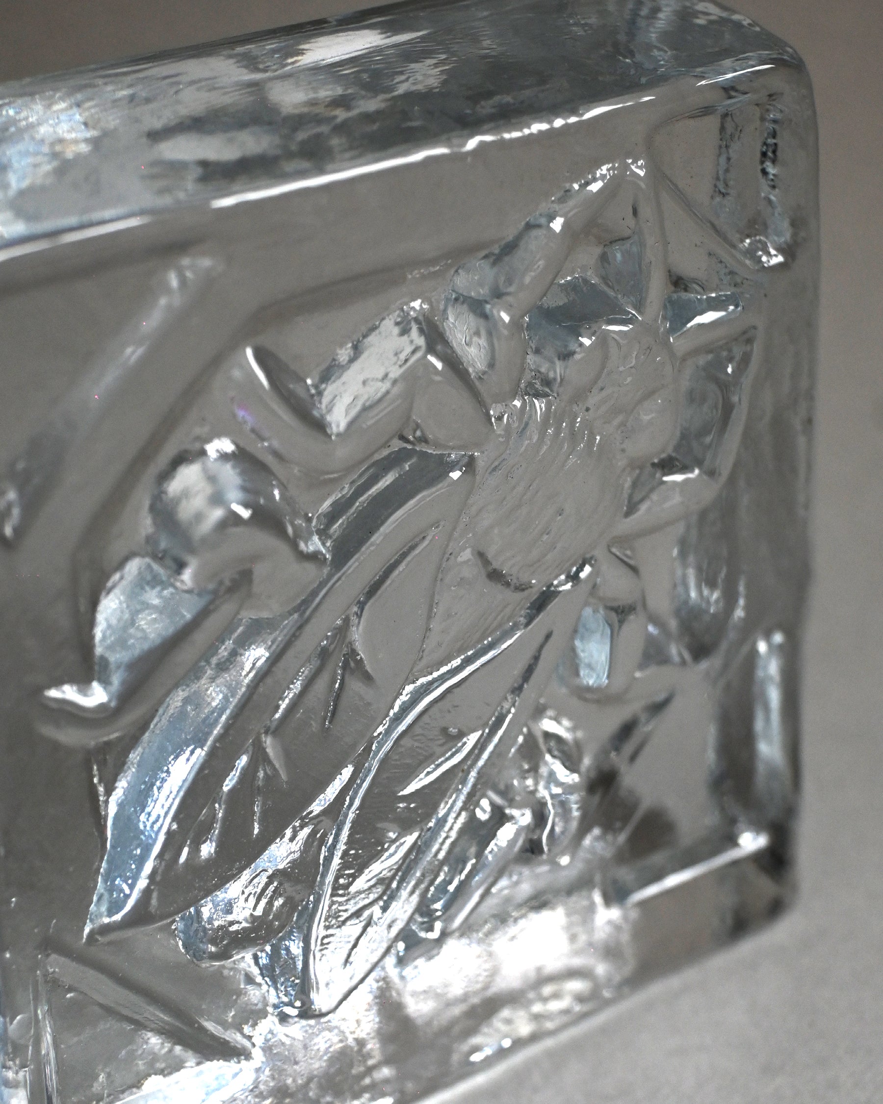 Mid-Century Heavy Glass Paperweight