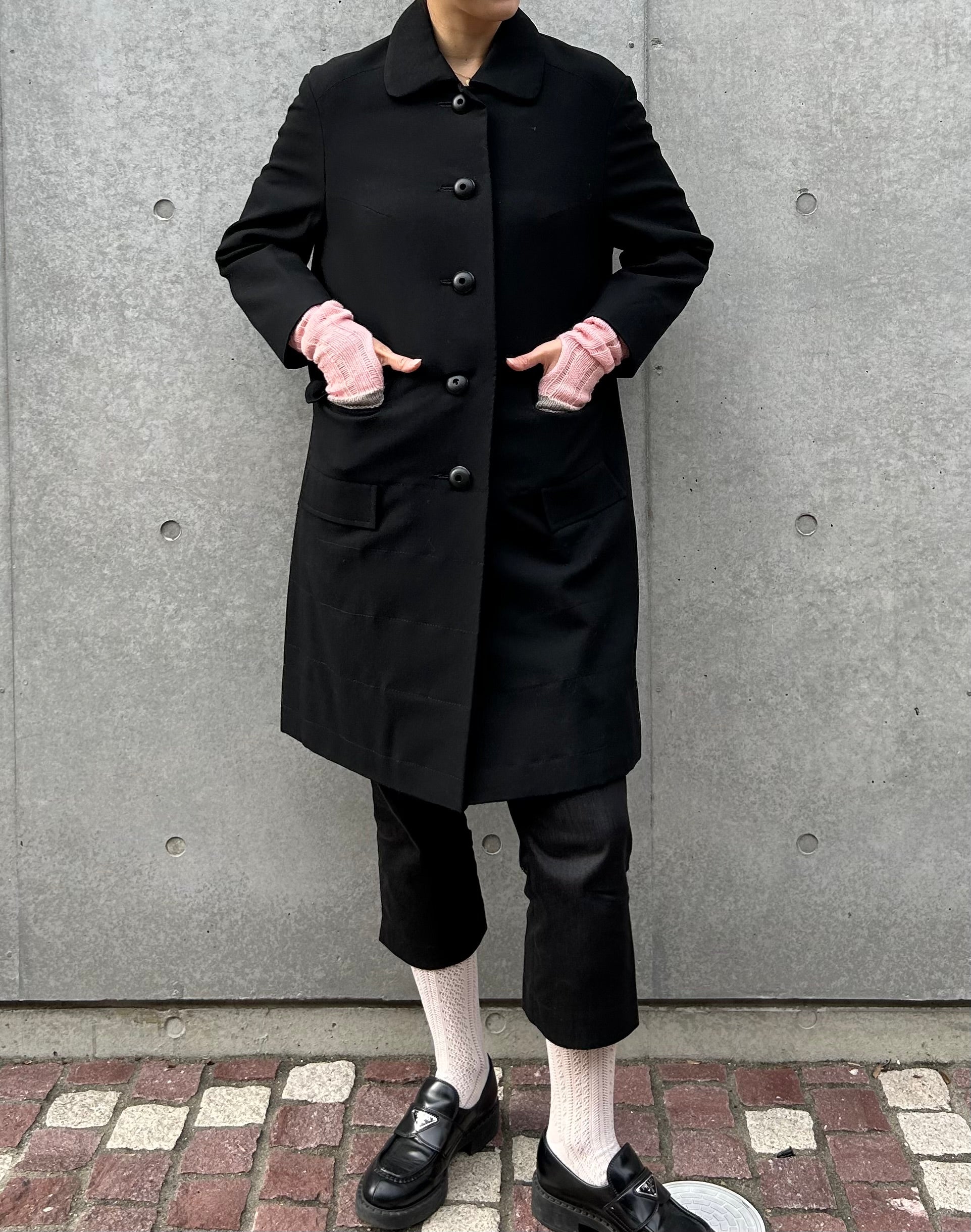 Single Half Coat - Black