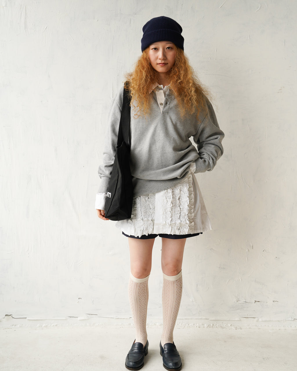 100% Cotton White Ruffle Shirt