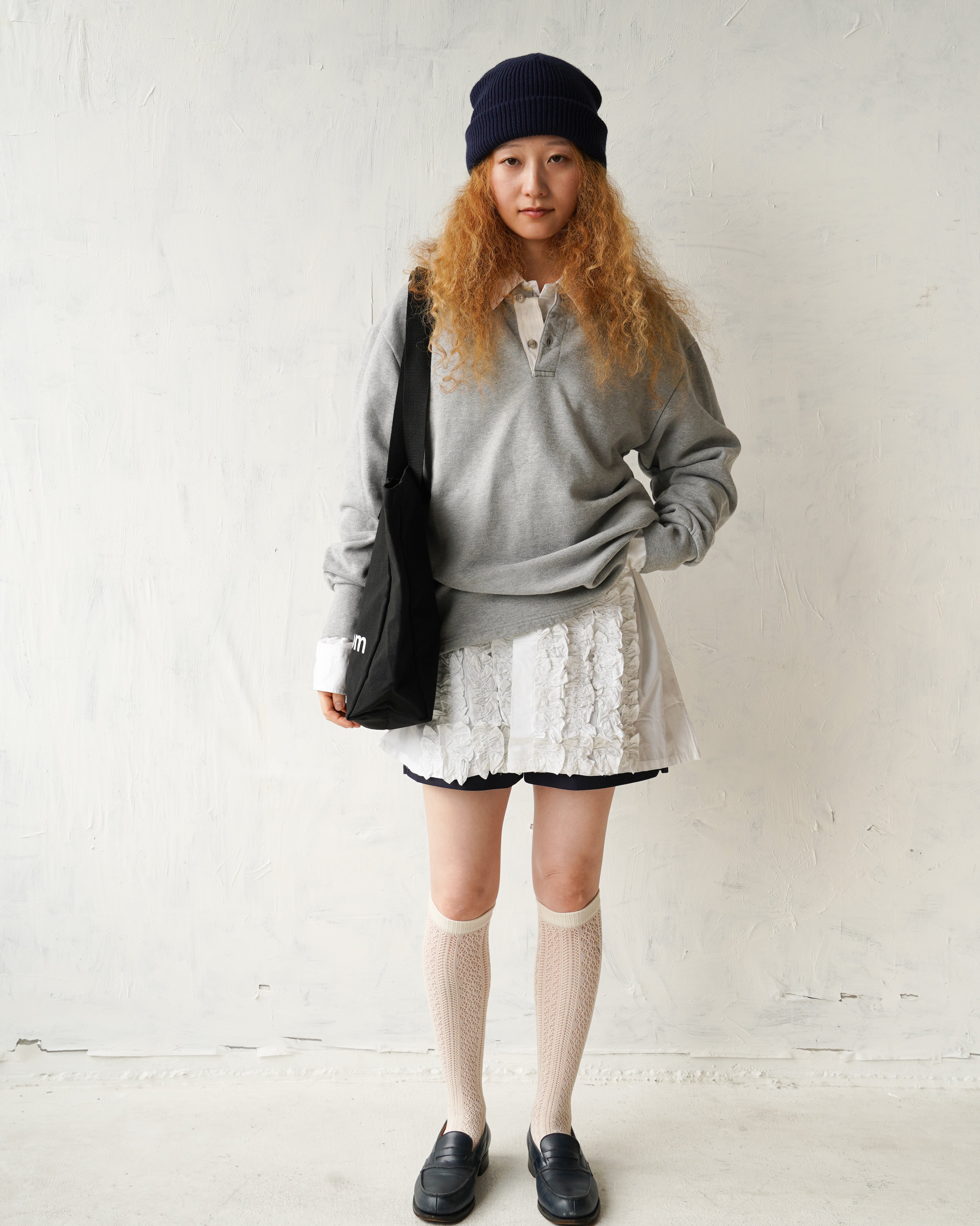 100% Cotton White Ruffle Shirt