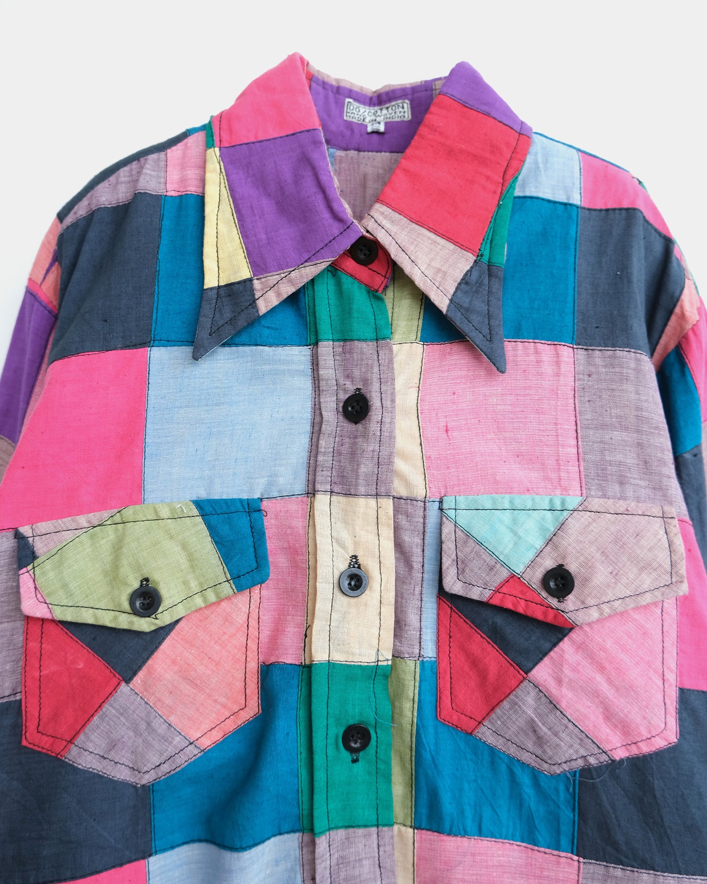 70's Madras Patchwork Shirt