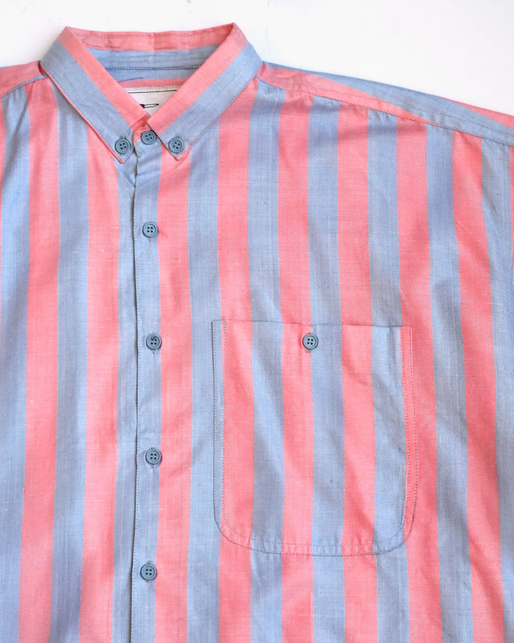 "GOOUCH" Rayon x Cotton Striped Shirt