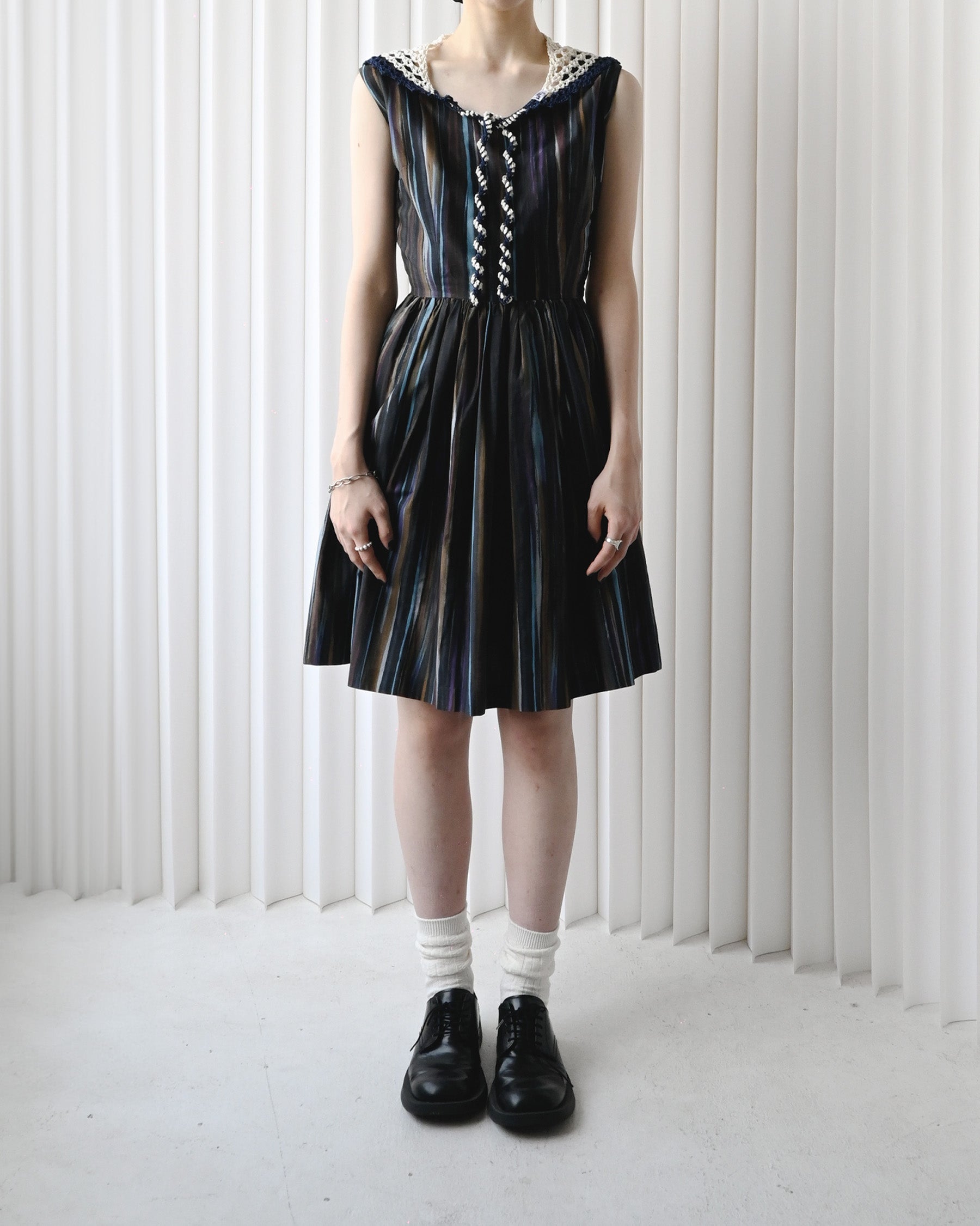 60's Painted Stripe Mini Dress