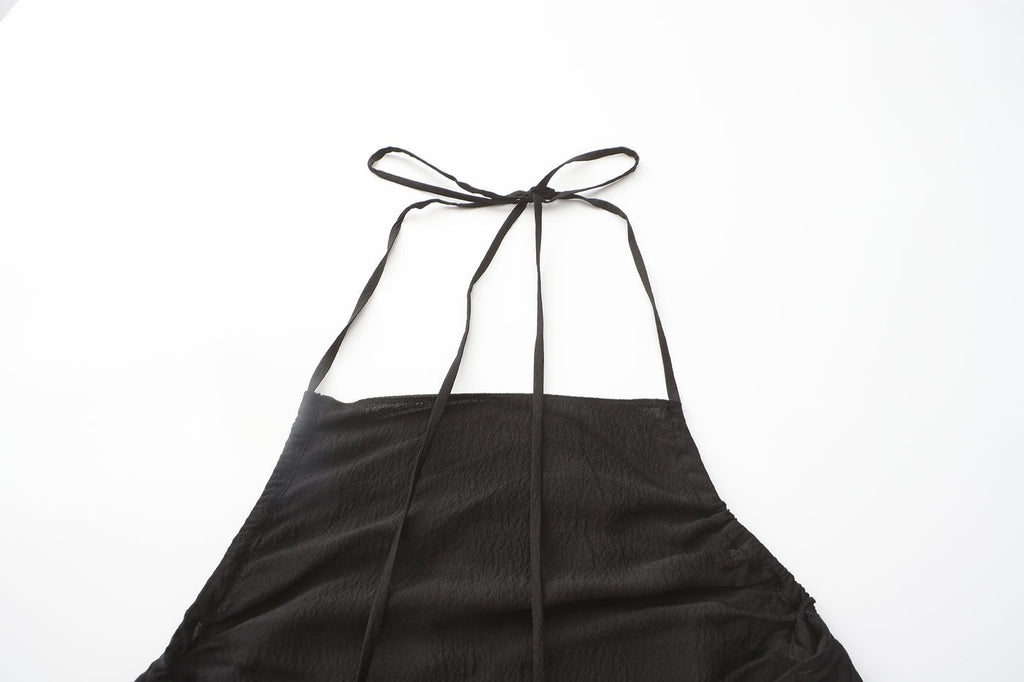 "RUOHAN" JET BLACK LENA DRESS