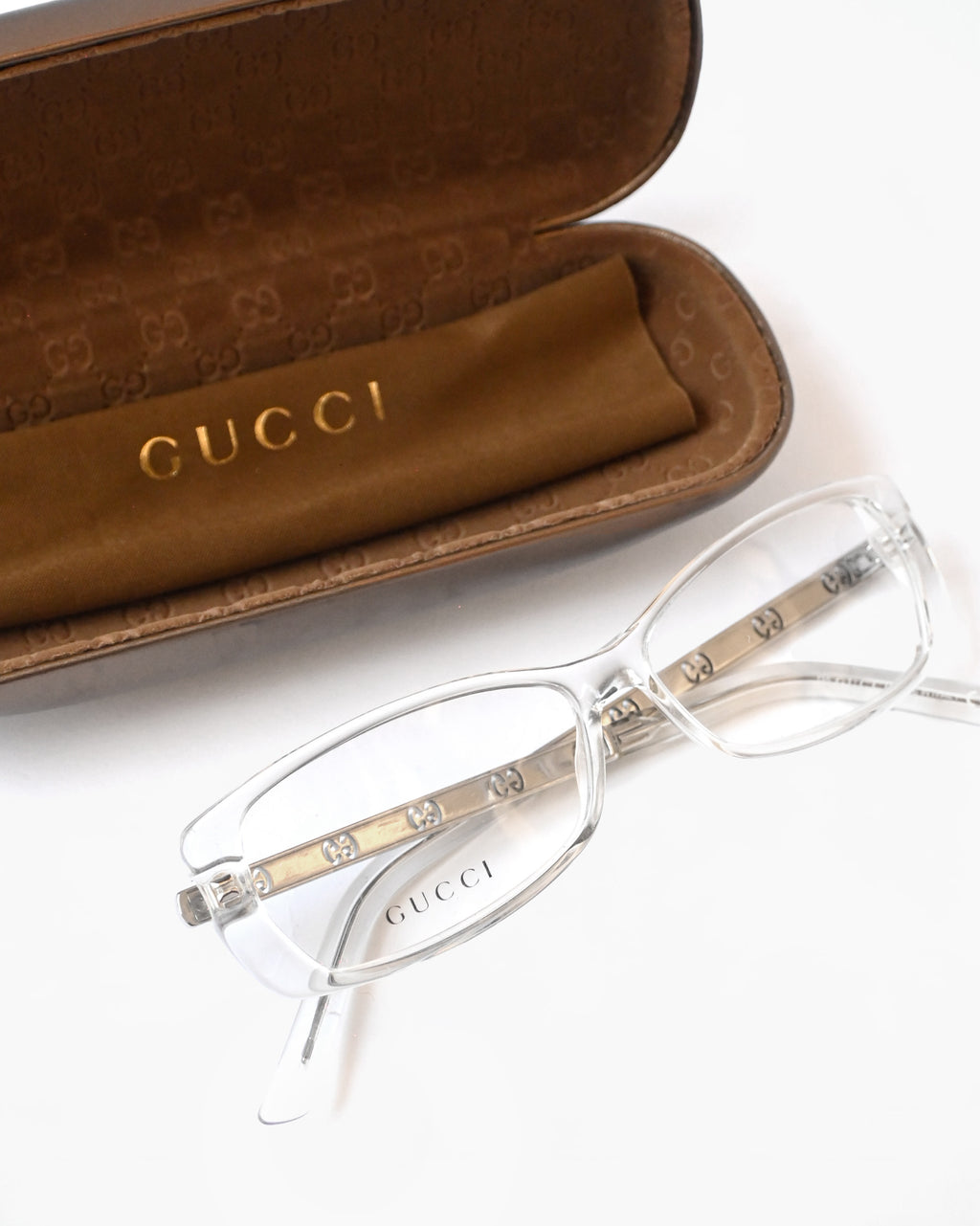 90's GUCCI Clear Sunglasses