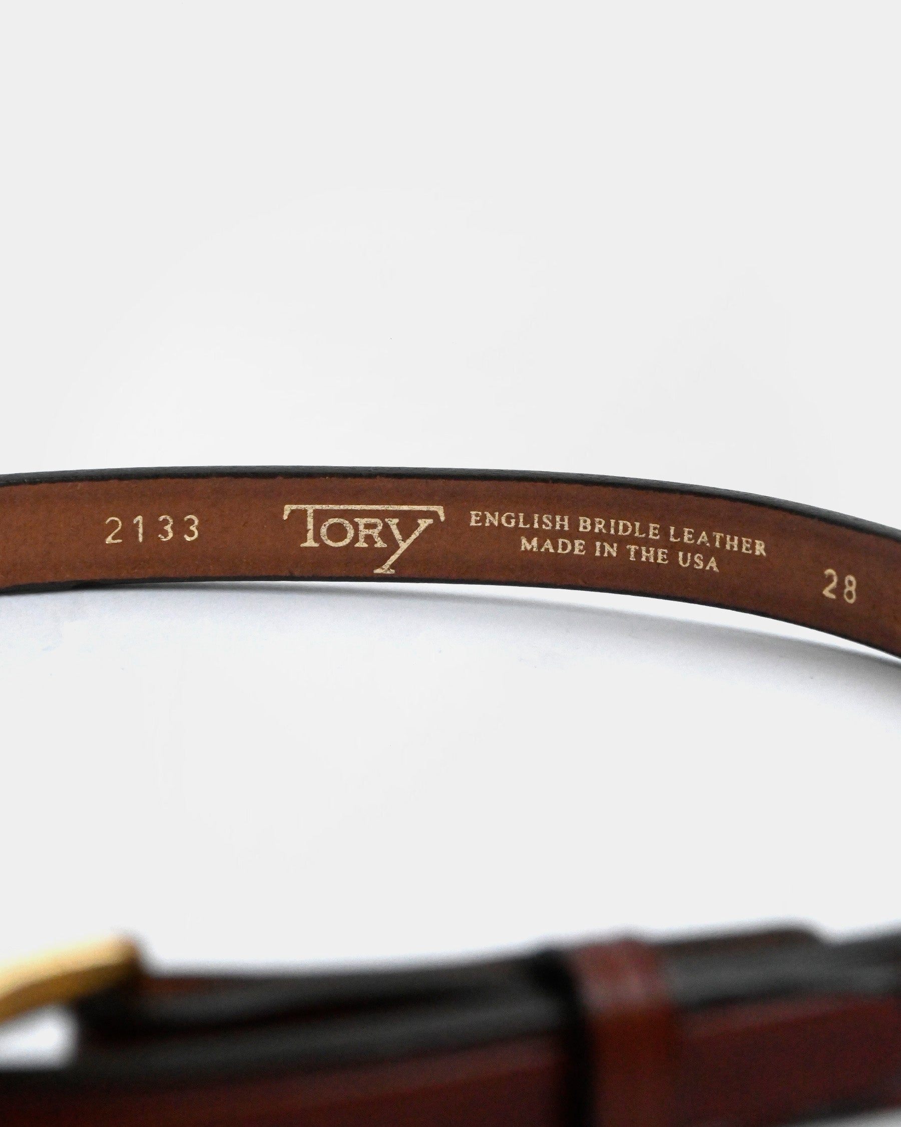 "TORY Leather" Leather Belt - Light Brown