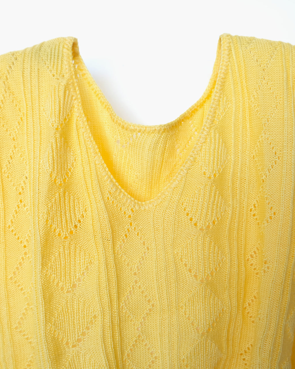 Acrylic V-neck Yellow Sweater