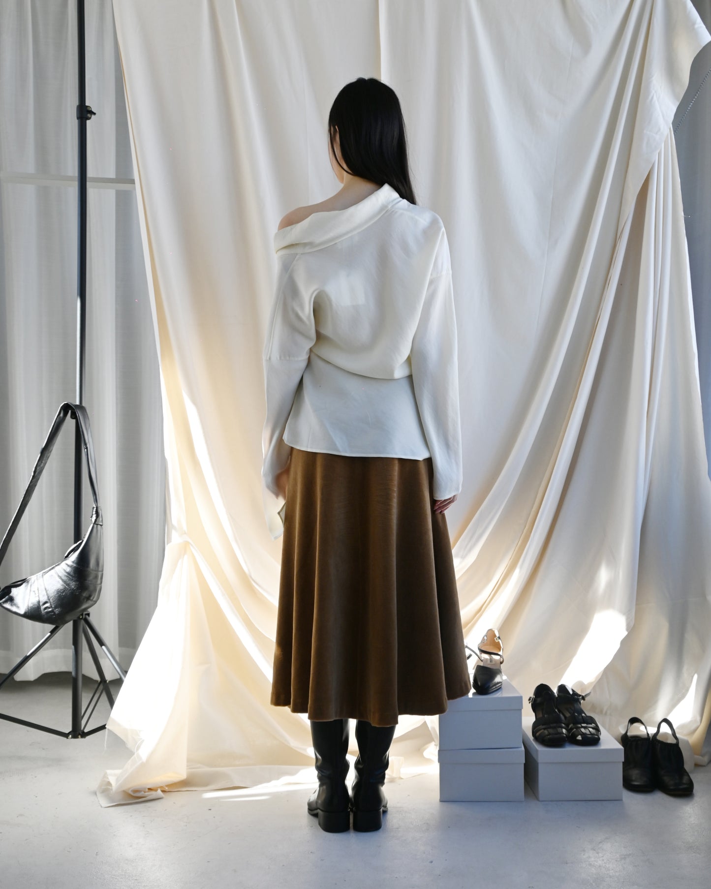 Velour Skirt - Brown