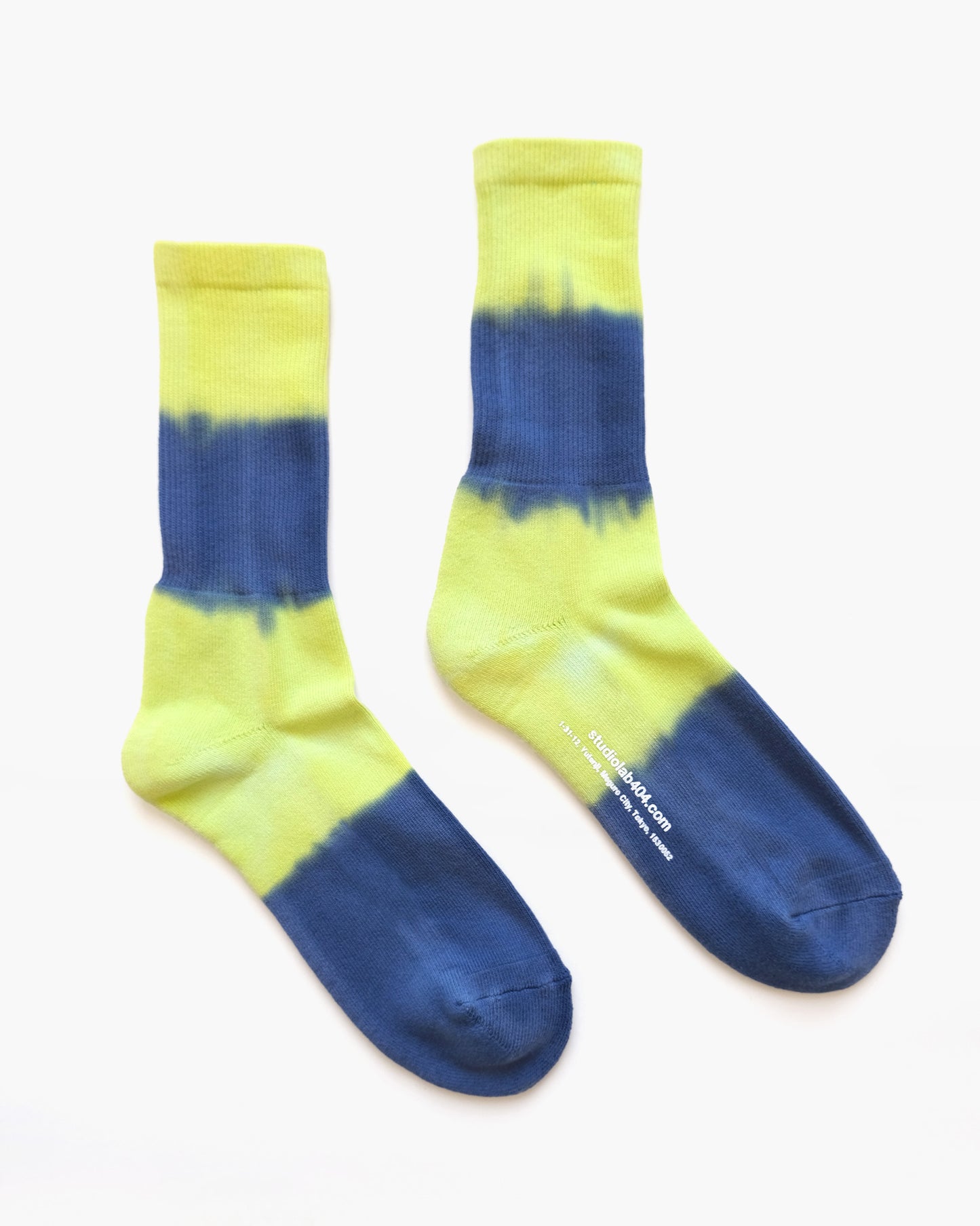 404 Gradation Pile Socks - Yellow x Navy