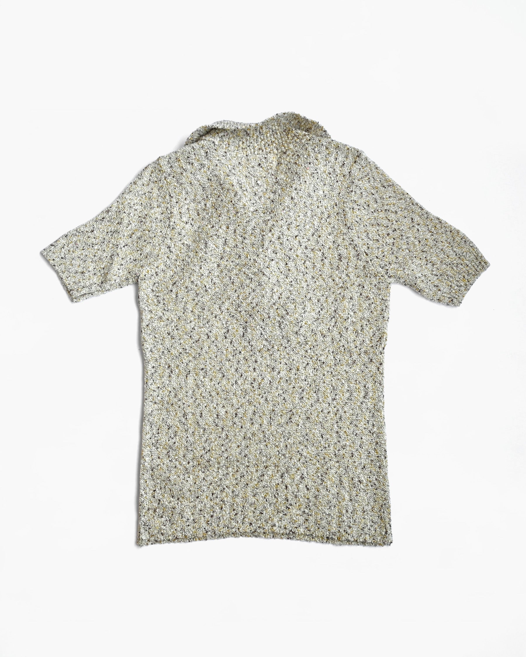70's Lace-up Nep Knit Top