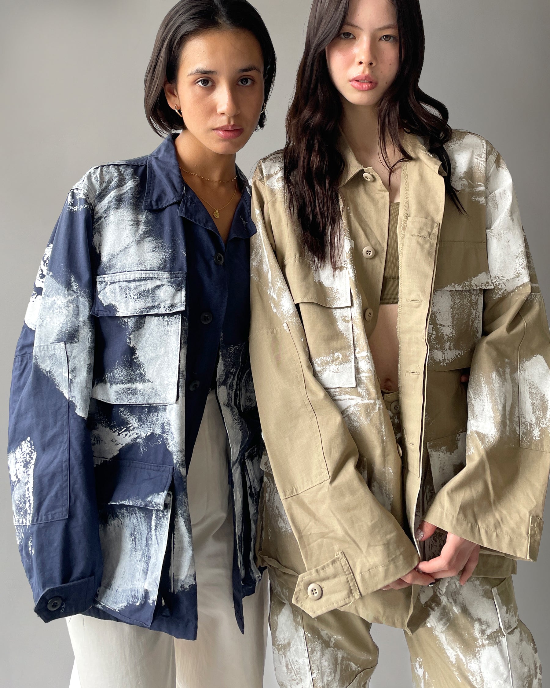 404irregular - Painted BDU Jacket - Beige